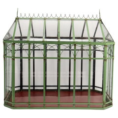 Model of a greenhouse, in the style of the “Serre de Jardin”, France 1900.