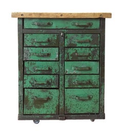 A pair of industrial chests of drawers, Italy 1930.