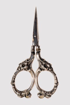 Sterling Silver Scissors to Cut the Stems of the Bunches of Grapes, USA 1900.