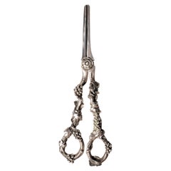 Sterling Silver Scissors to Cut the Stems of the Bunches of Grapes, USA 1860.