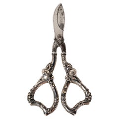 Antike Traubenschere aus Silber, Krusius Brothers, Deutschland, Ende des 19. Jahrhunderts.