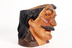 Terracotta caricature bust by Johann Maresch, Austro-Hungarian, late 19th C.