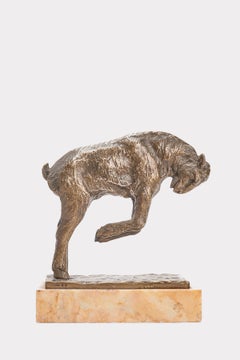 French bronze goat bookends by Pierre Laurel, foundry Guillemard. France 1920.