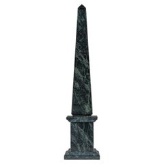 A Grand Tour obelisk, made of green Prato marble. Italy 19th century.