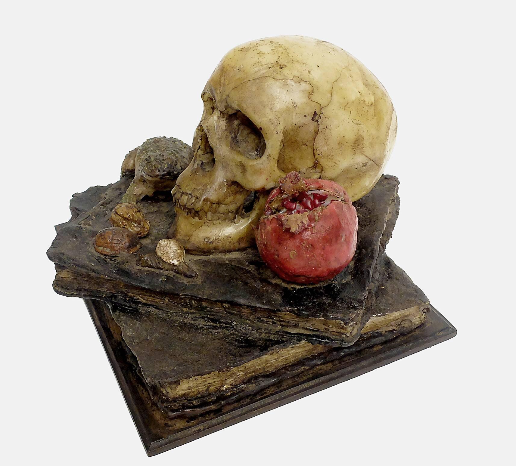 Important and Rare Wax Memento Mori, Italy, circa 1730 In Excellent Condition In Milan, IT