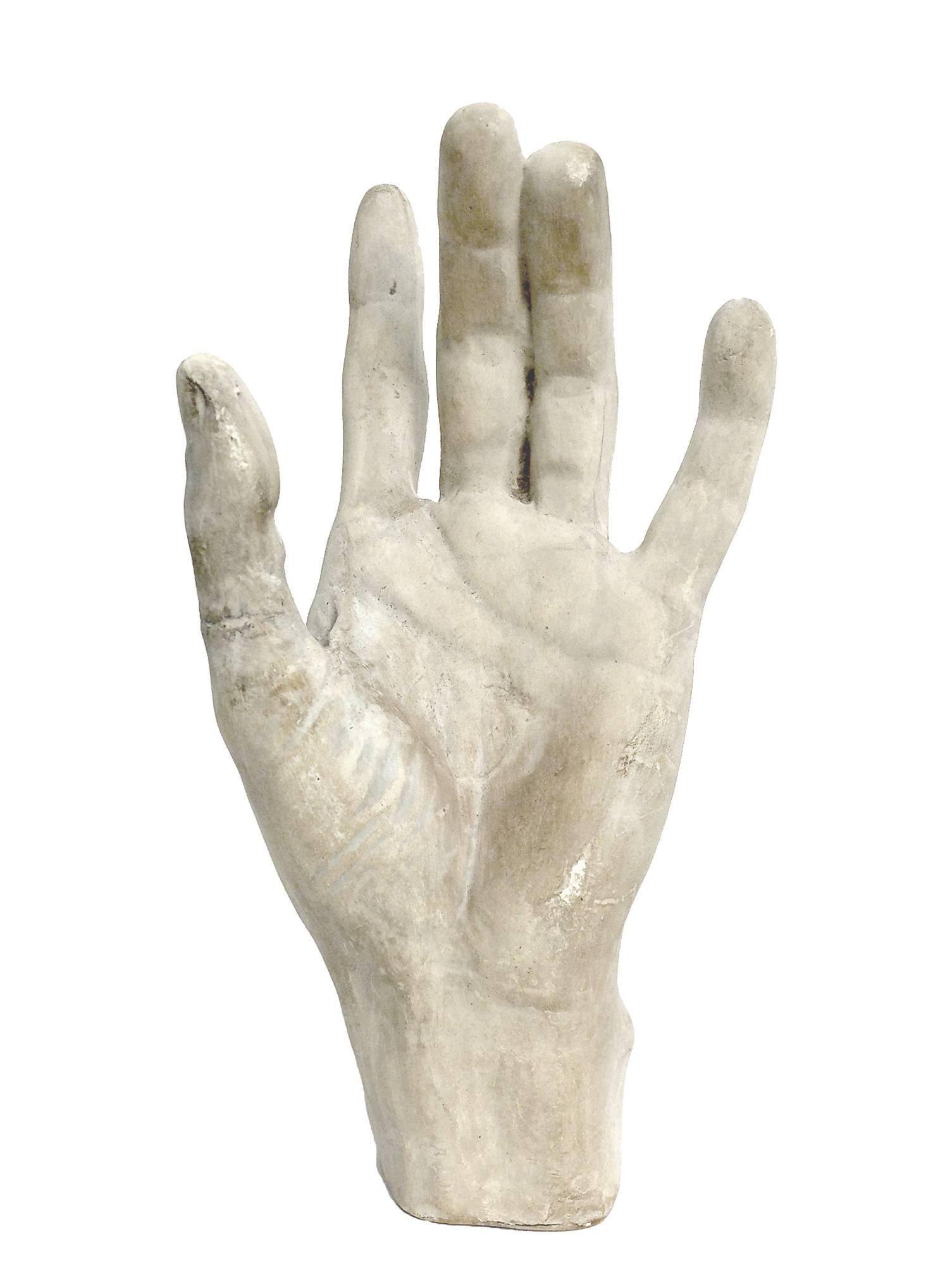 Academic Cast of Plaster Depicting a Hand, Italy, circa 1890 In Good Condition In Milan, IT