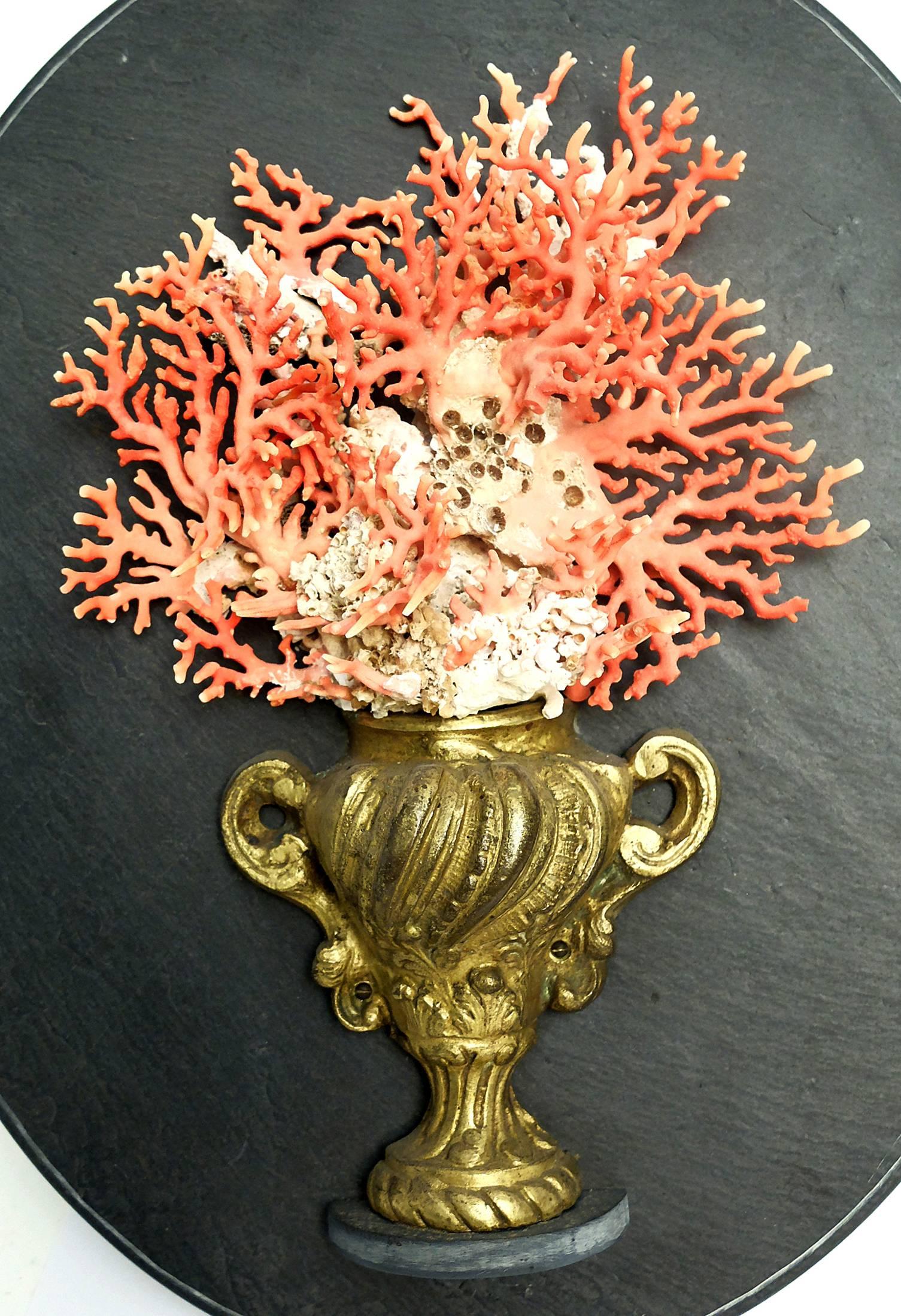 Bronze Wunderkammer Naturalia Specimen, Branches of Italian Coral