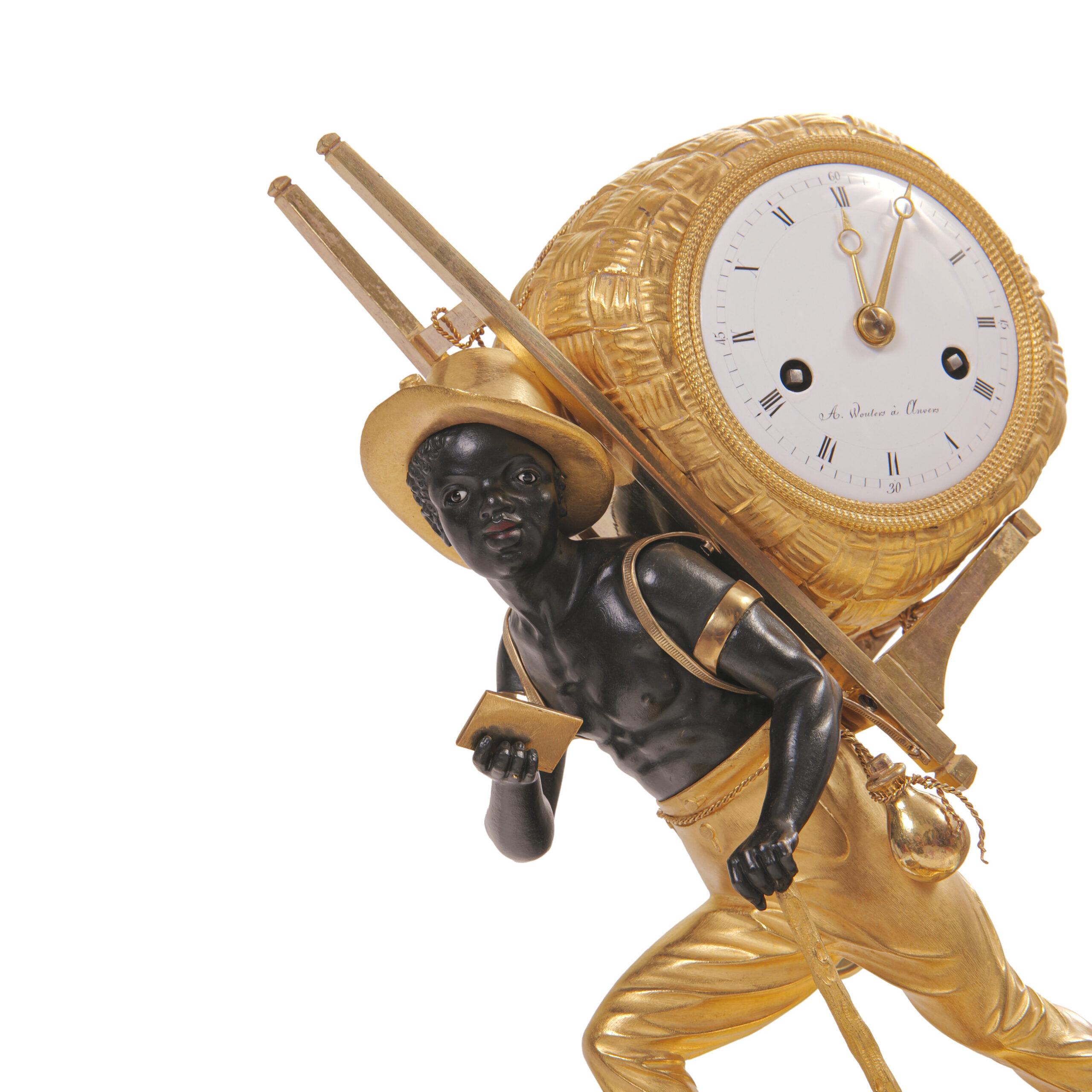 Early 19th Century French Empire Pendule Portefaix circa 1810 Paris In Good Condition For Sale In Münster, DE