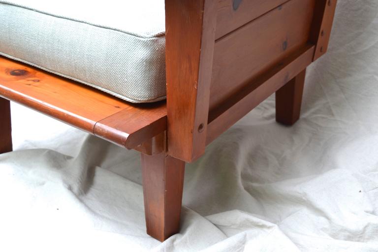 Rustic 1940s Habitant Knotty Pine Club Chairs For Sale at 1stDibs