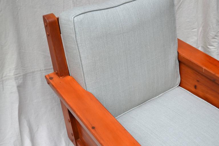 Rustic 1940s Habitant Knotty Pine Club Chairs For Sale at 1stDibs
