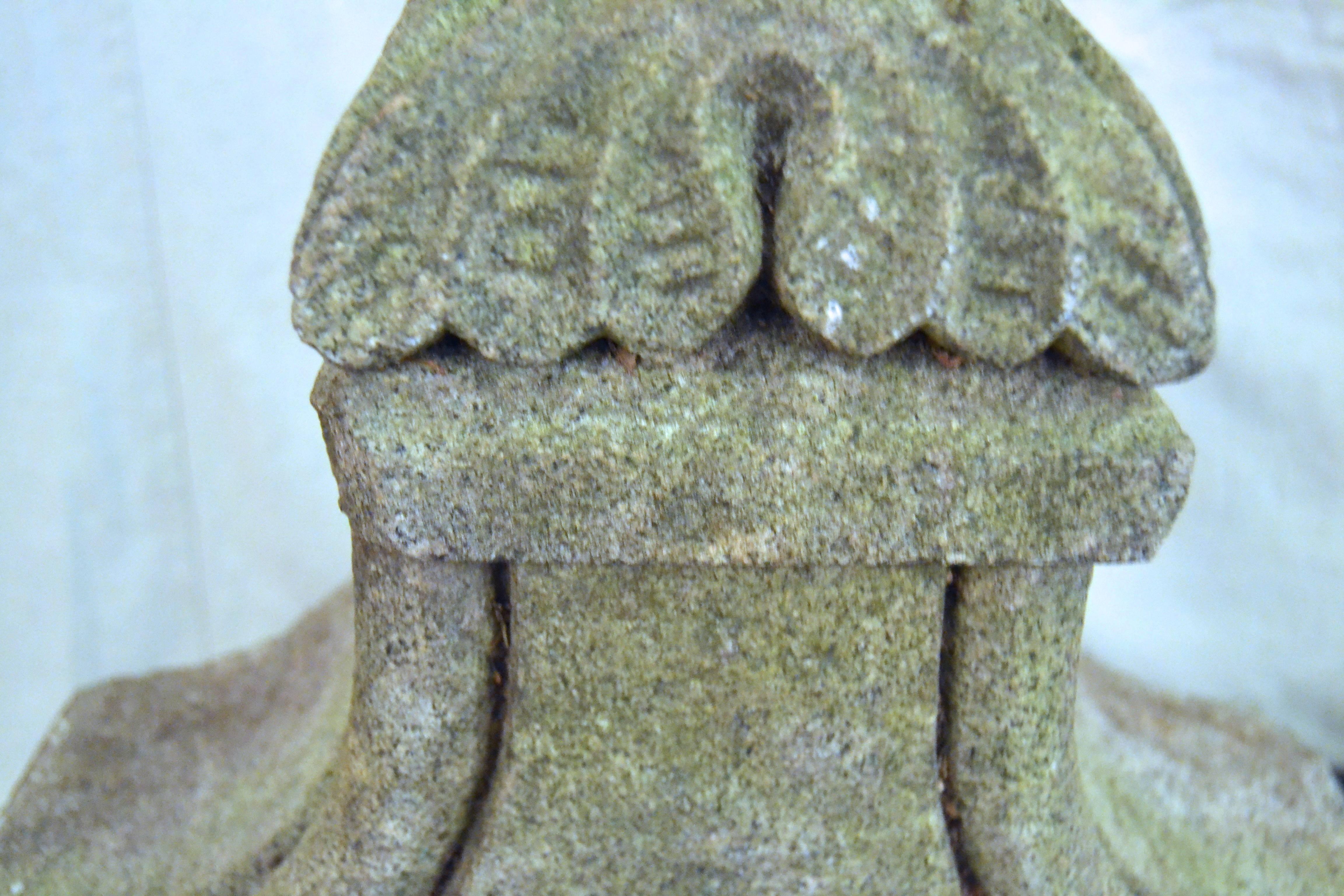 Pair of Carved Granite Garden Elements In Good Condition For Sale In North Egremont, MA