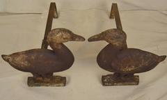 Duck or Goose Andirons
