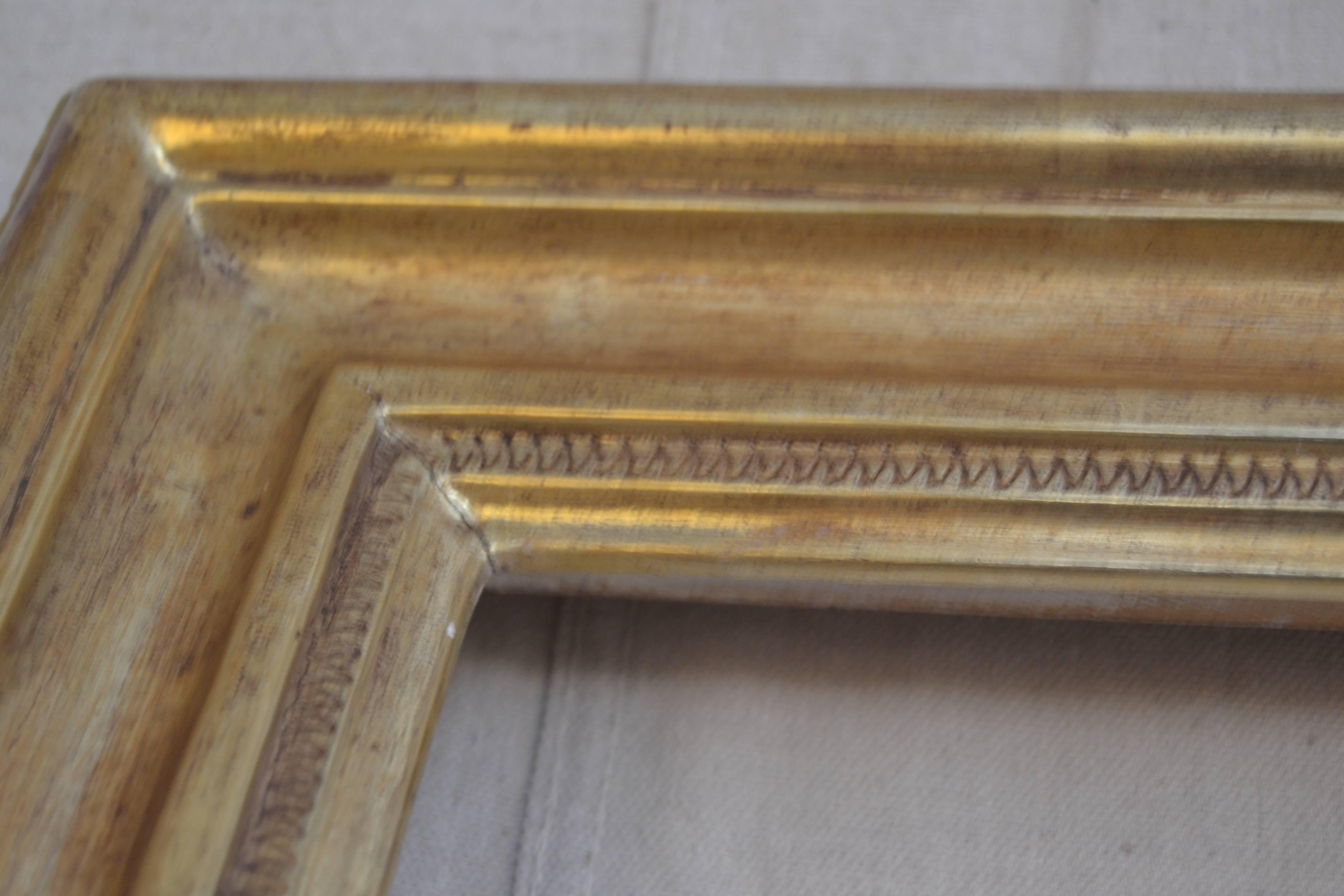 Wood Carved Gilt New Hope School Frame by Ben Badura For Sale