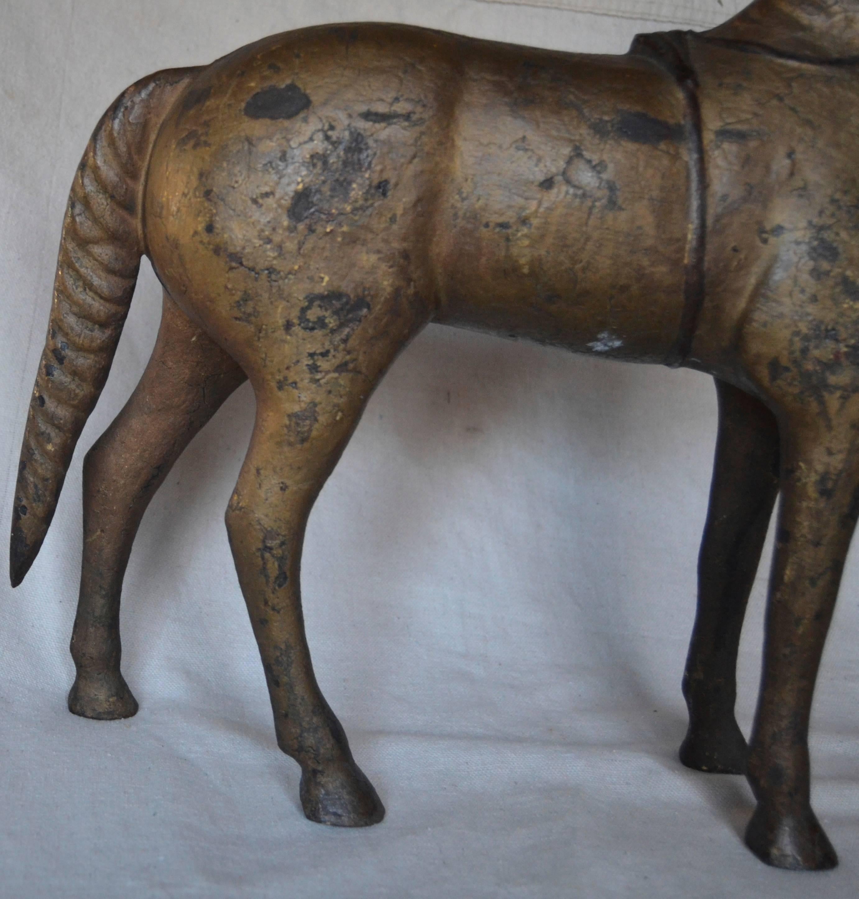 American Large 19th Century Cast Iron Horse For Sale