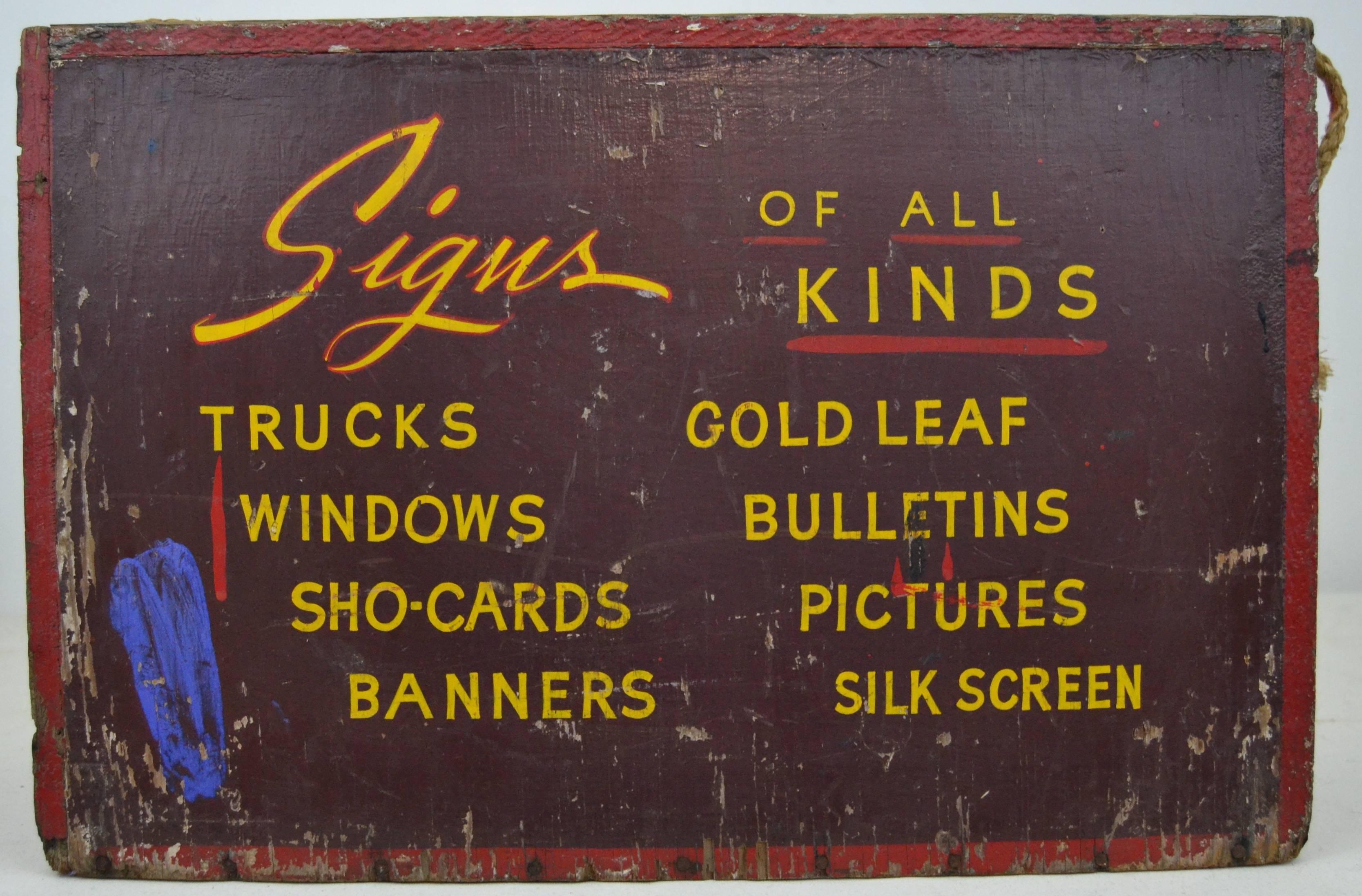 Mid-20th Century Sign Painter's Box For Sale