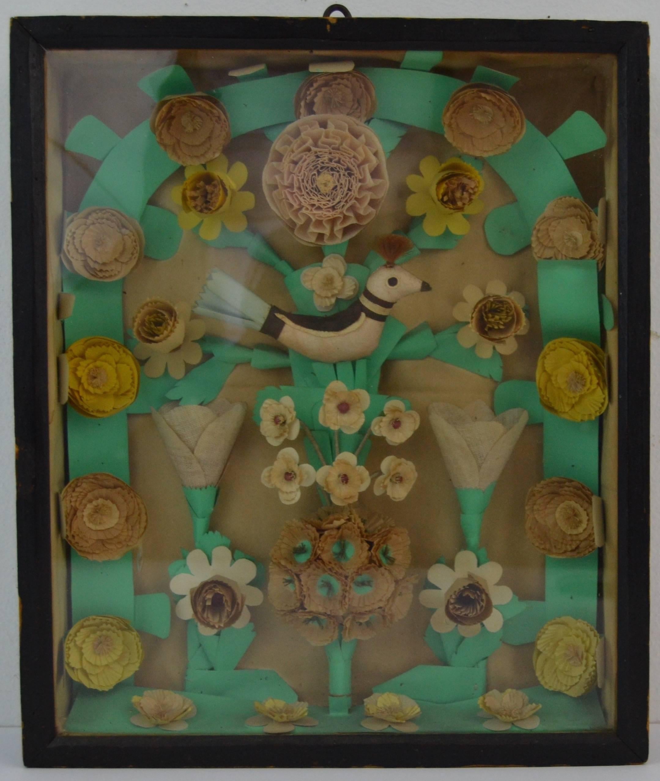 Pennsylvania Bird and Flower Shadowbox For Sale 1