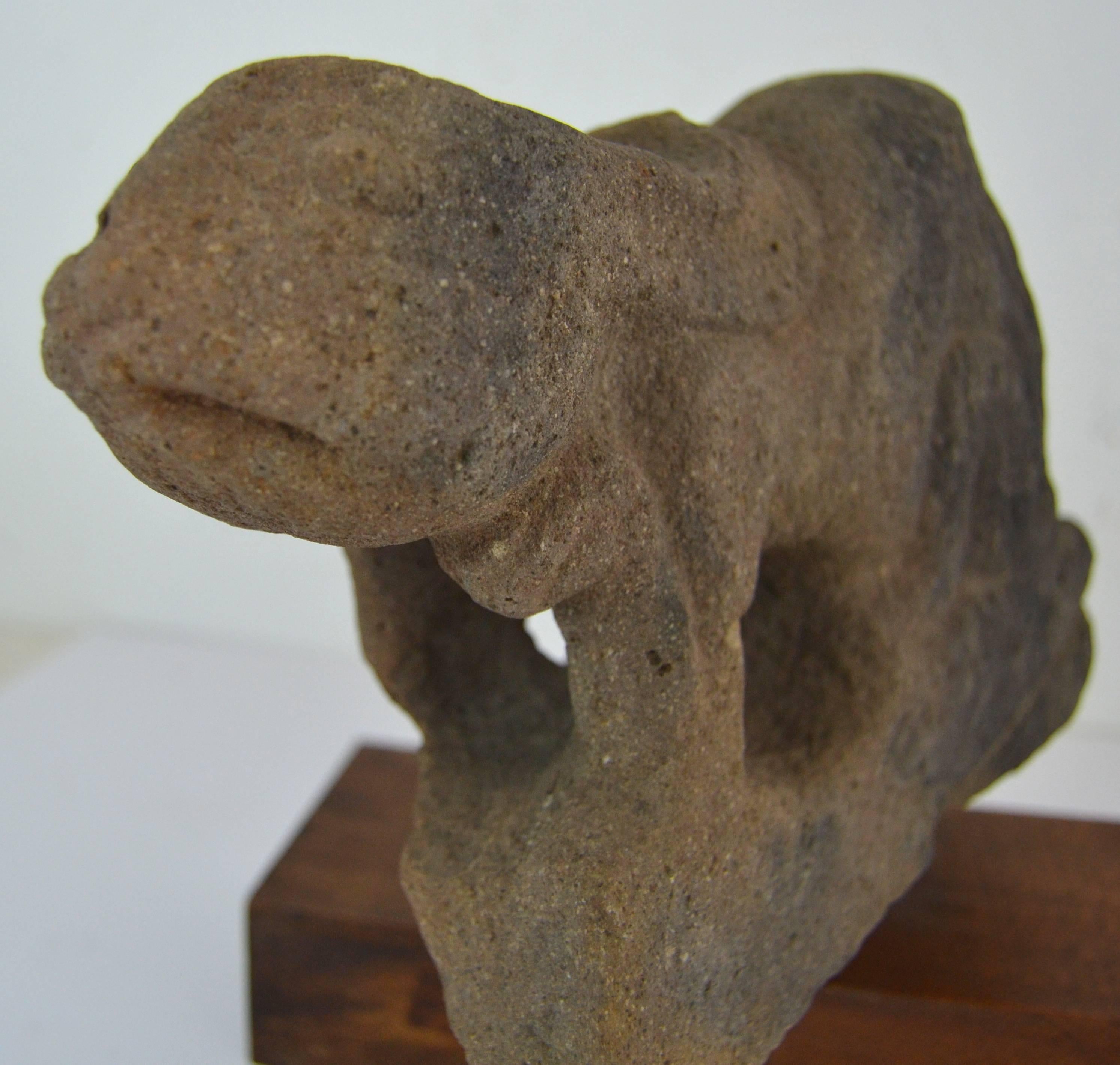 18th Century and Earlier Pre-Columbian Carved Stone Rabbit For Sale