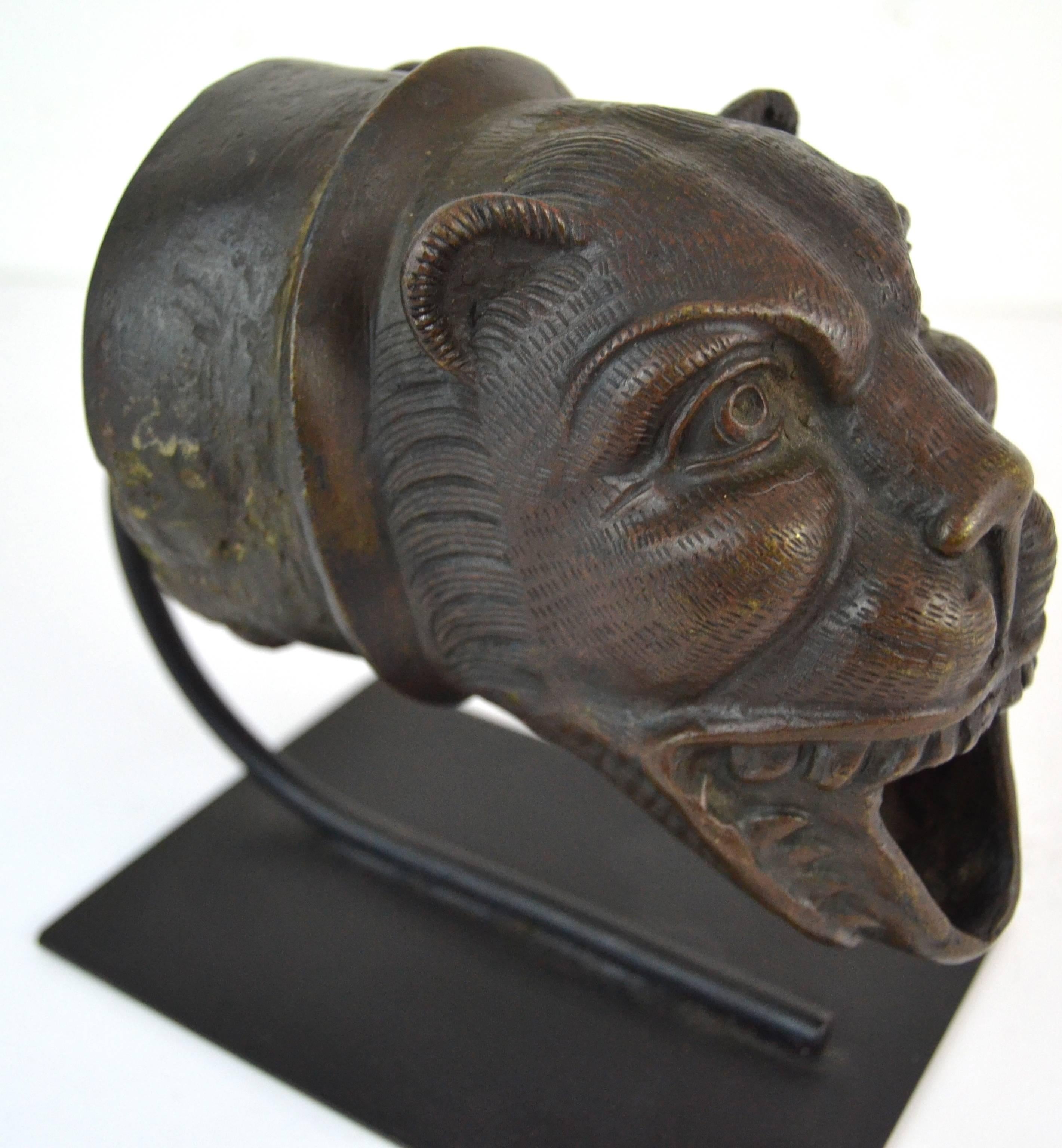 18th Century and Earlier Medieval Bronze Lion Downspout For Sale