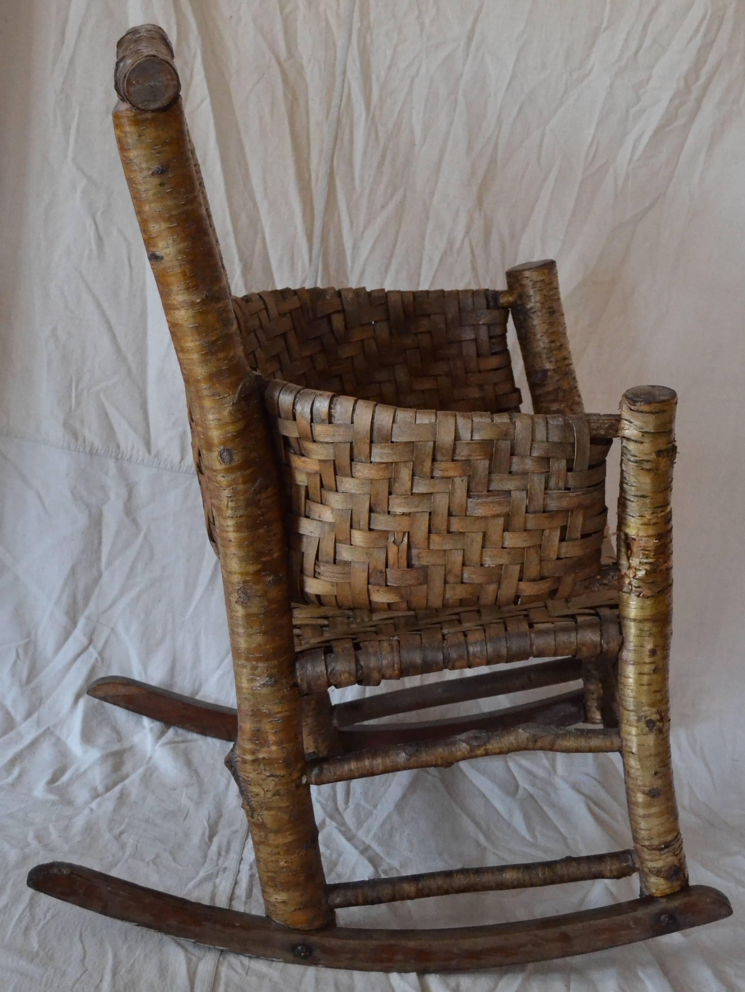 Adirondack Rustic Birch Rocker by Lee Fountain