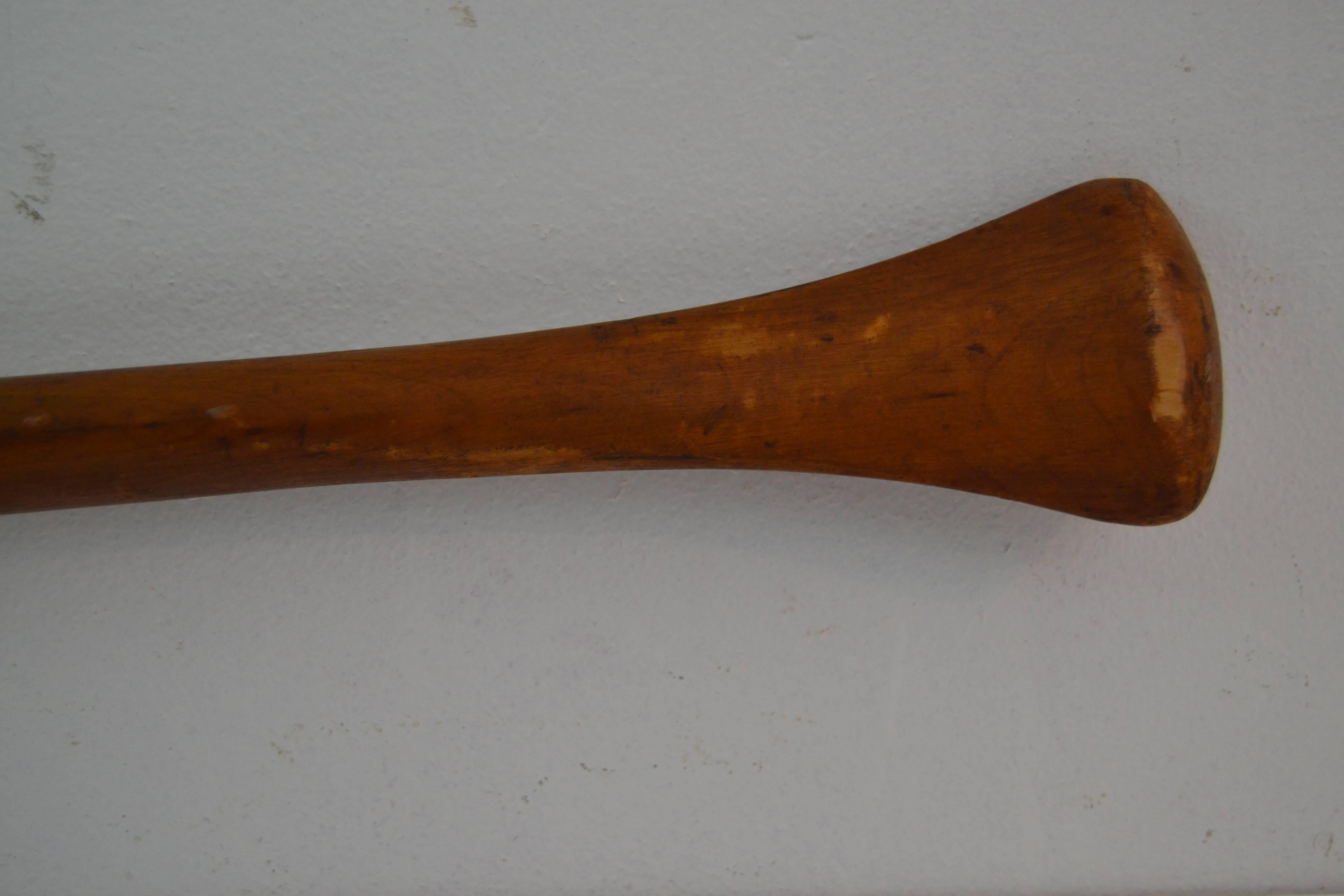 Canoe Paddle with Image of Identified State of Maine Rustic Lodge For Sale 4