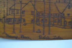 Canoe Paddle with Image of Identified State of Maine Rustic Lodge