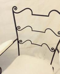 Wrought Iron French Armchairs, 1930s