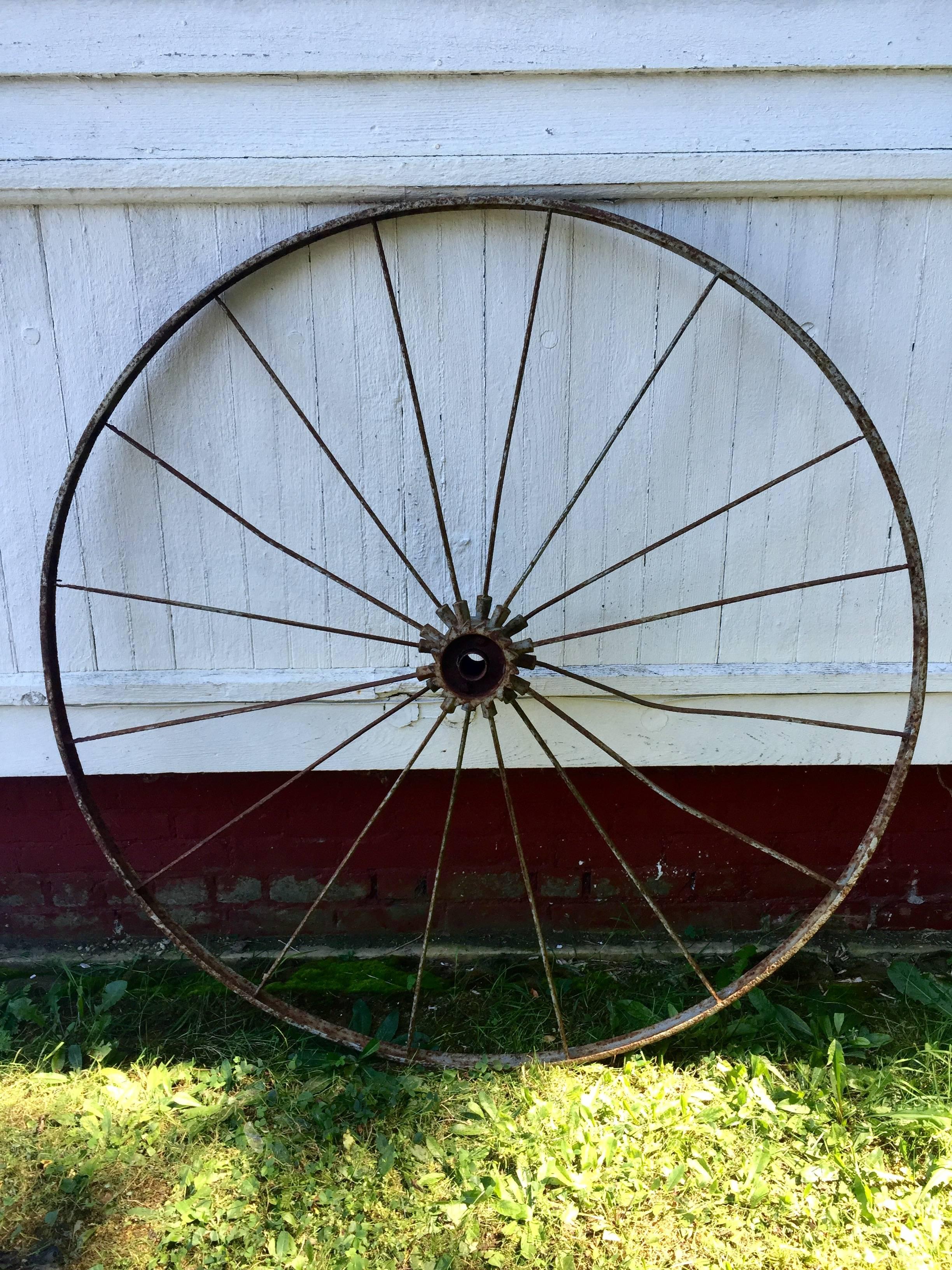 Large Iron Farm Wheel For Sale 2
