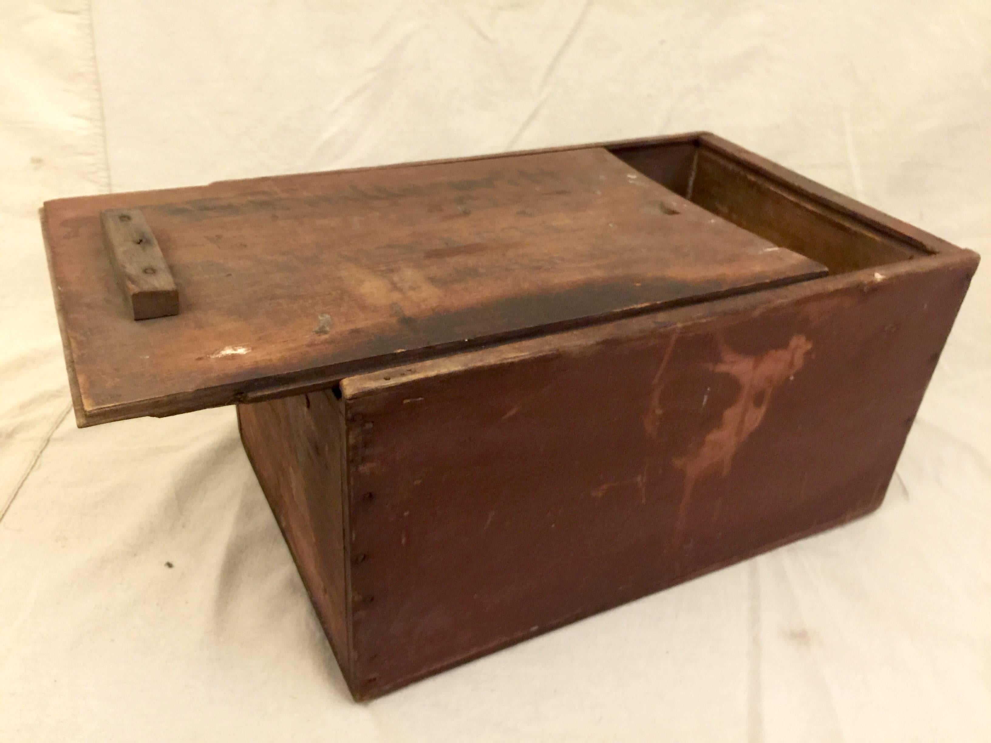 19th Century Slide Top Ballot Box For Sale 1