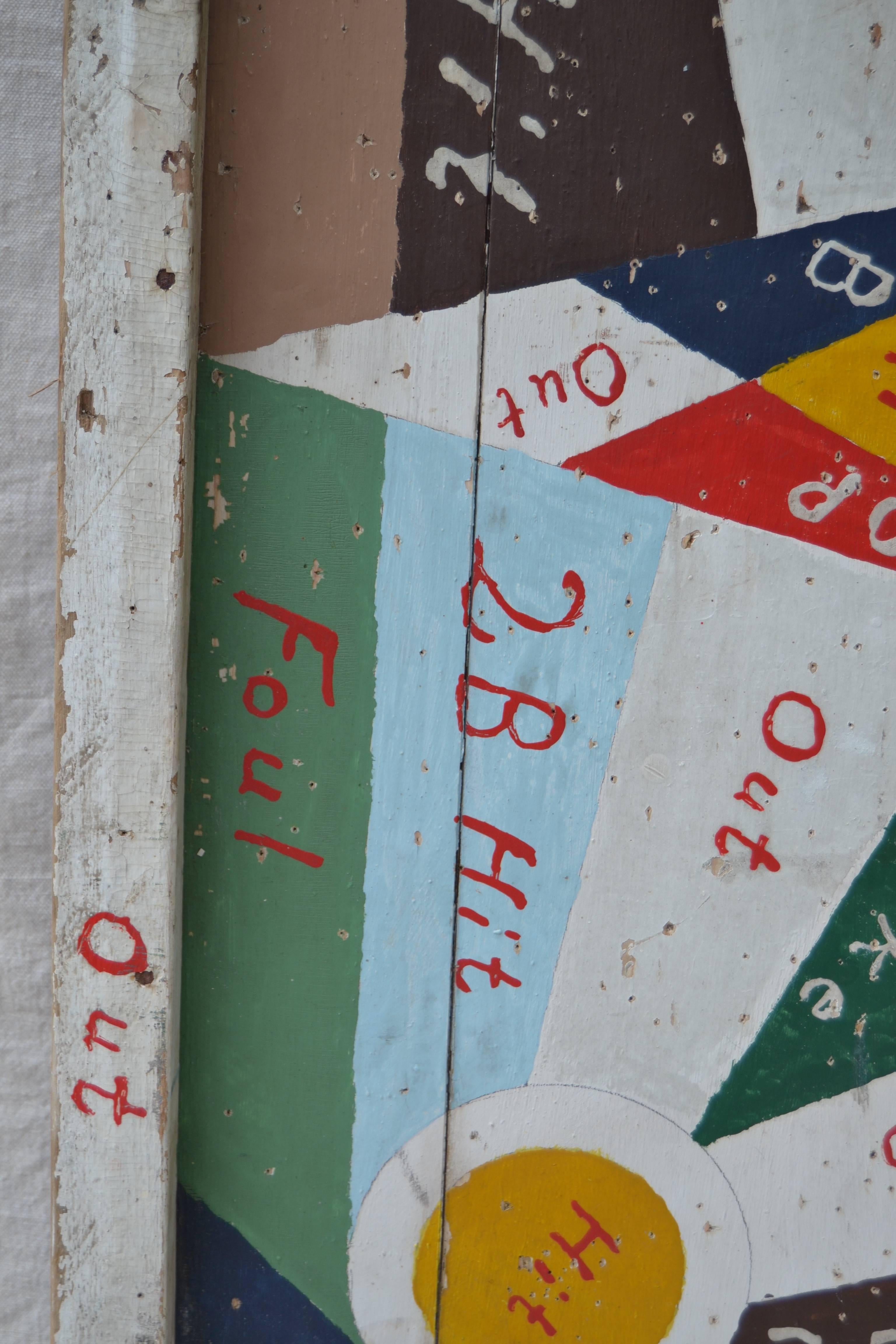 Baseball Carnival Game Board In Good Condition For Sale In North Egremont, MA