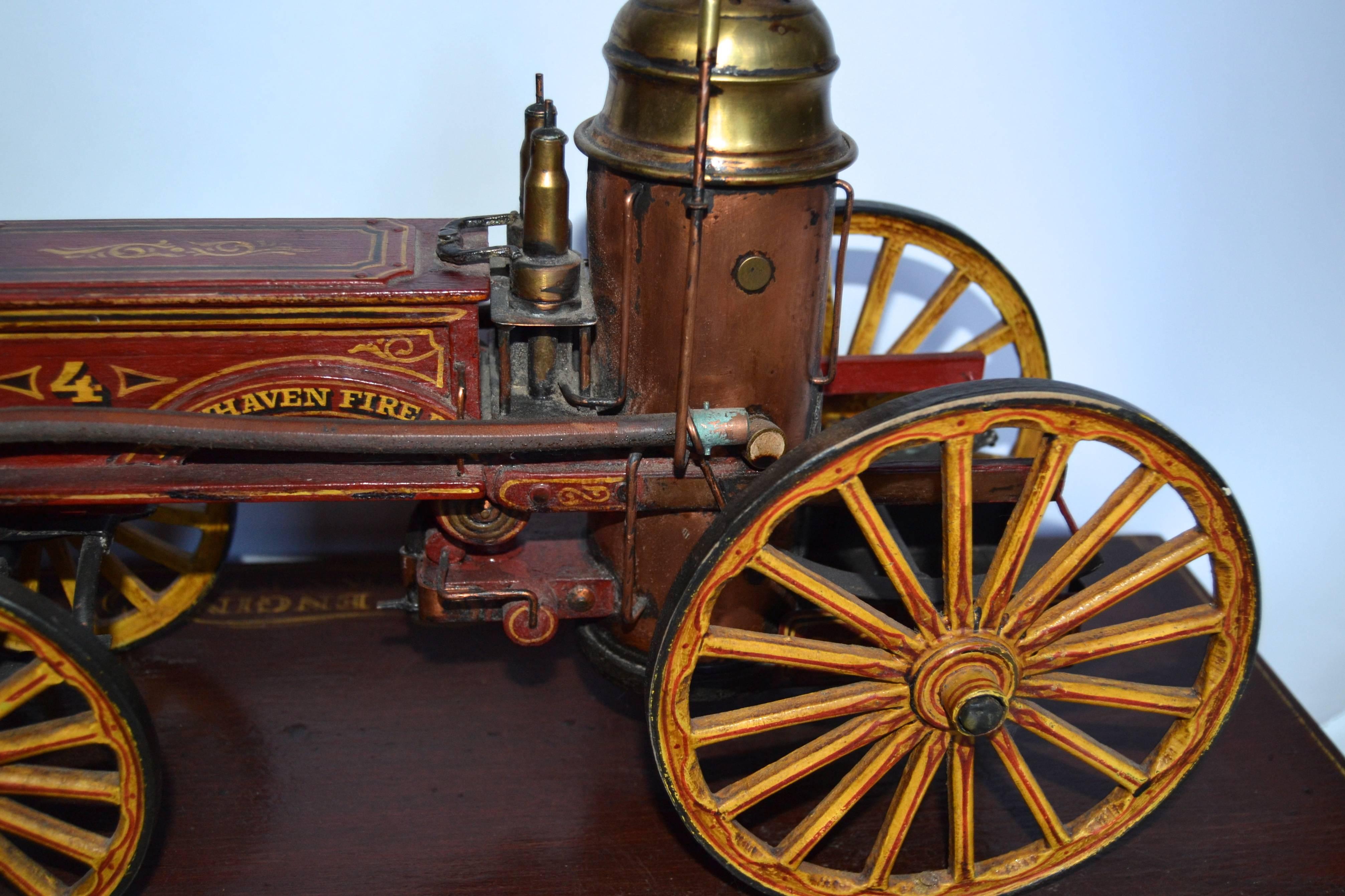 Mid-20th Century Craftsman-Made Model of an 1892 Columbian Fire Pumper For Sale