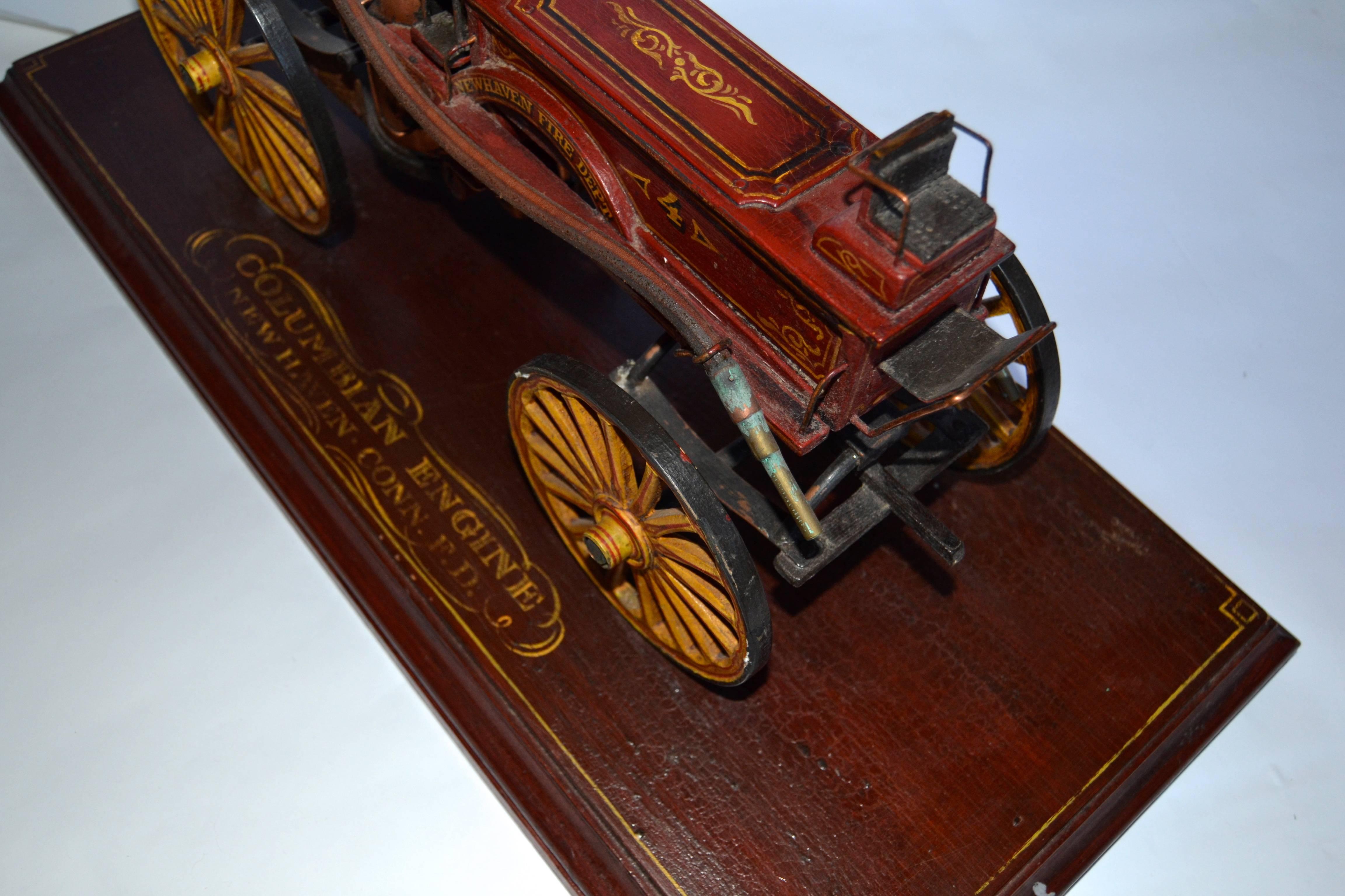 Craftsman-Made Model of an 1892 Columbian Fire Pumper For Sale 5