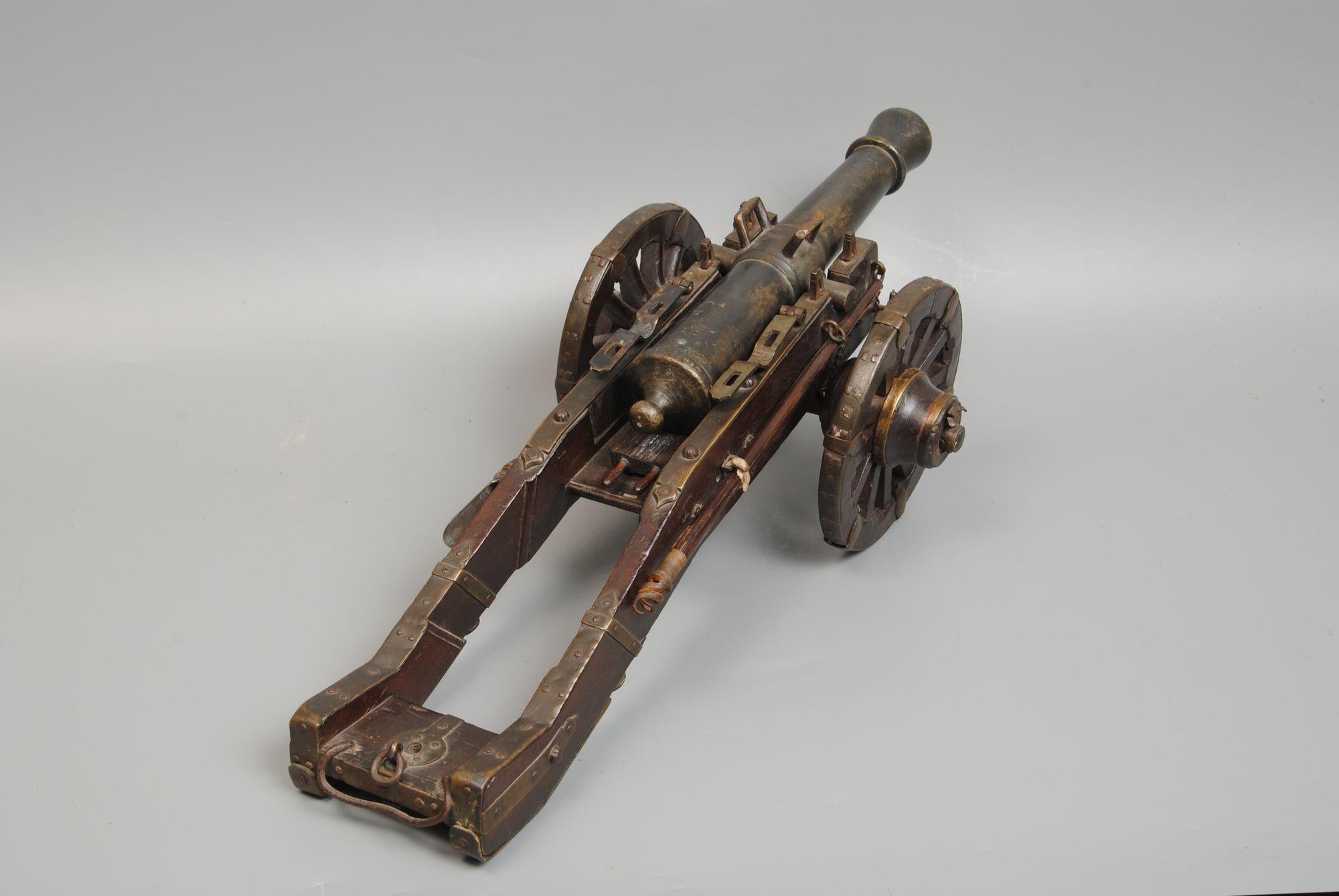 Bronze 18th Century Model Of A Field Cannon For Sale