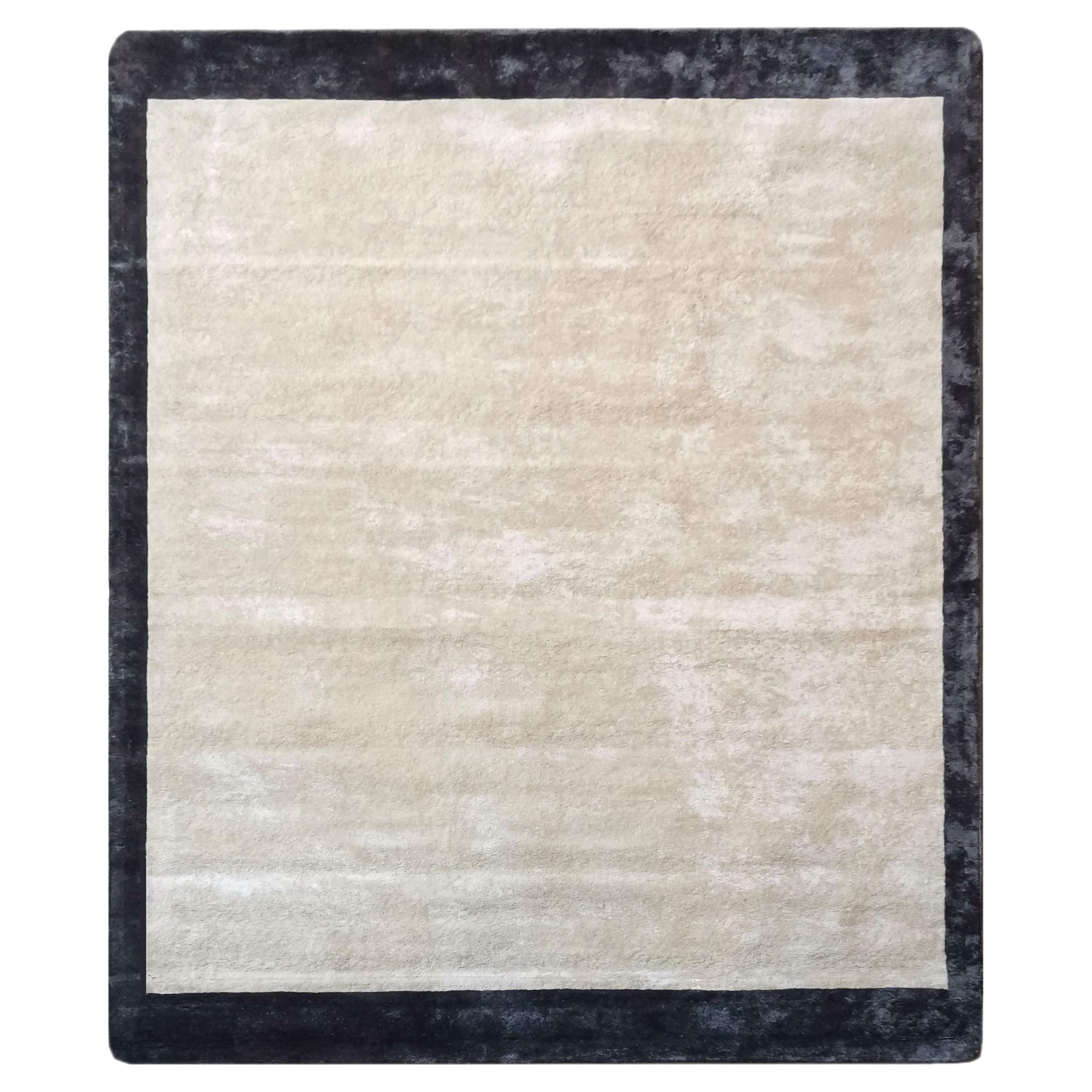 Handmade Contemporary Area Rug, Elysee Design,  9' x 12', Bamboo silk