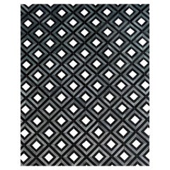 Hand-Stitched Leather Patchwork Contemporary Area Rug, Miami by Kaymanta, 8x10 F
