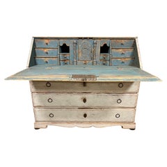 Danish Rococo Slant Front Desk, circa 1770