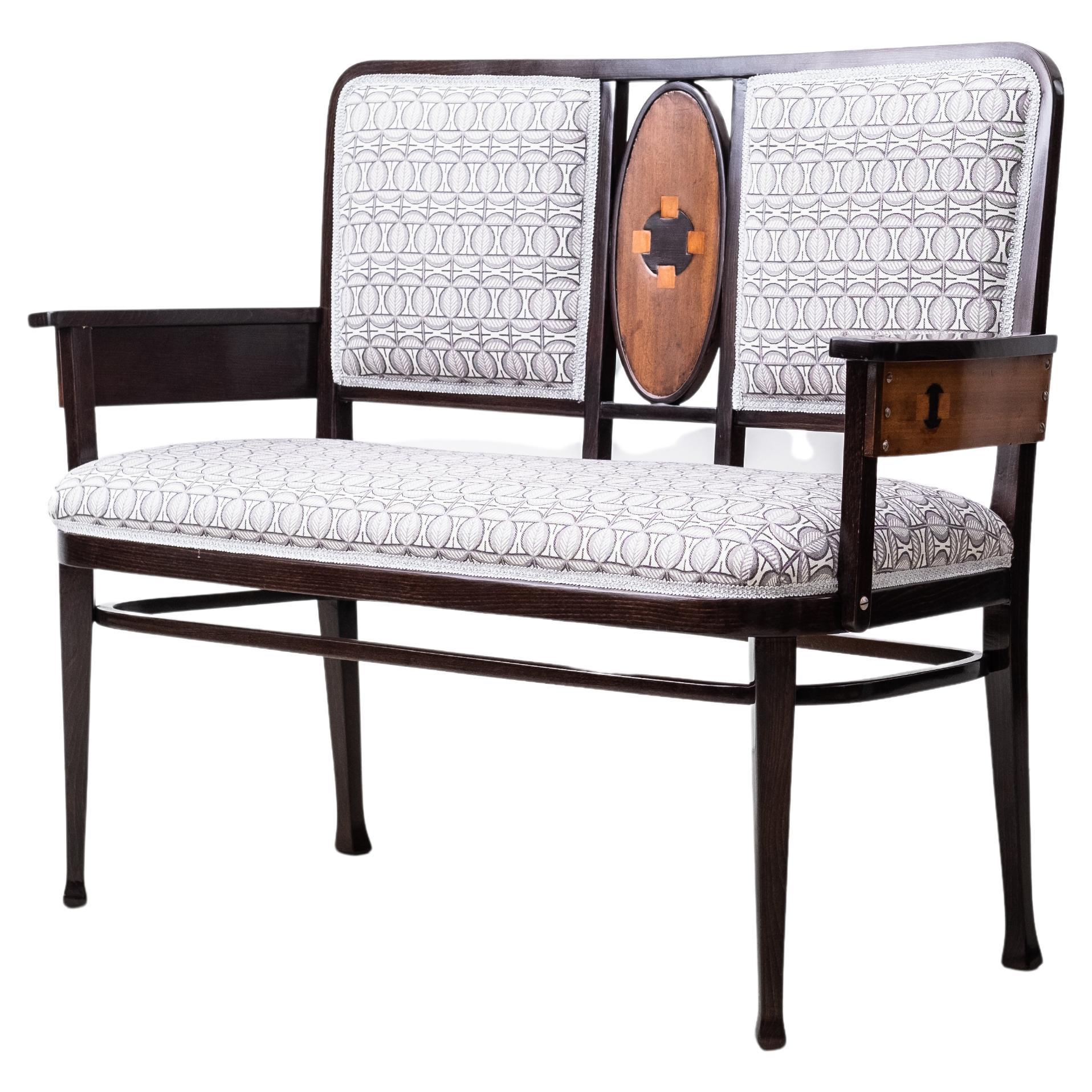 Secessionistic Bench from Marcel Kammerer for Grand Hotel Wiesler (Thonet, 1905) For Sale