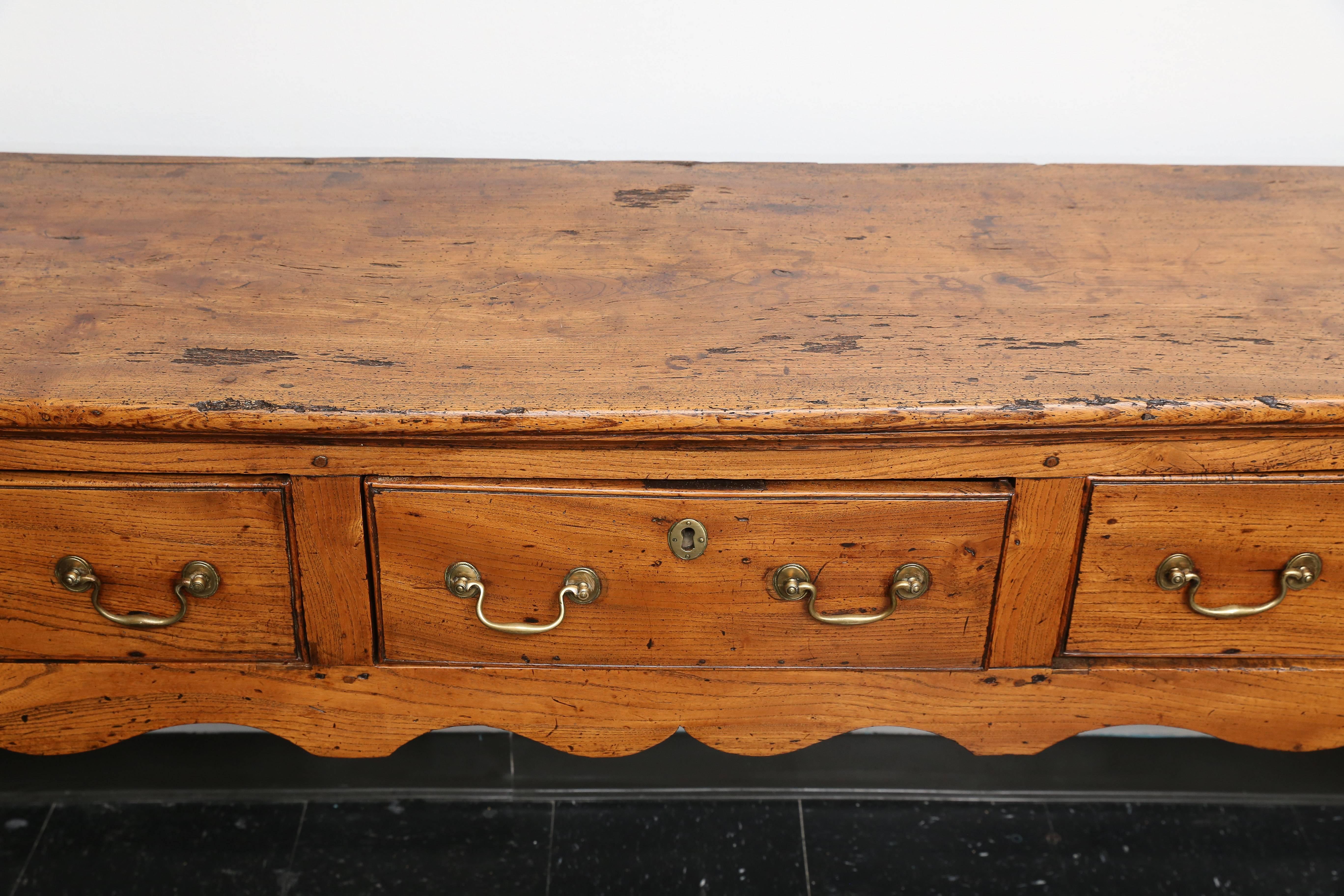 Georgian 18th Century Narrow Welsh Dresser Base or Sofa Table