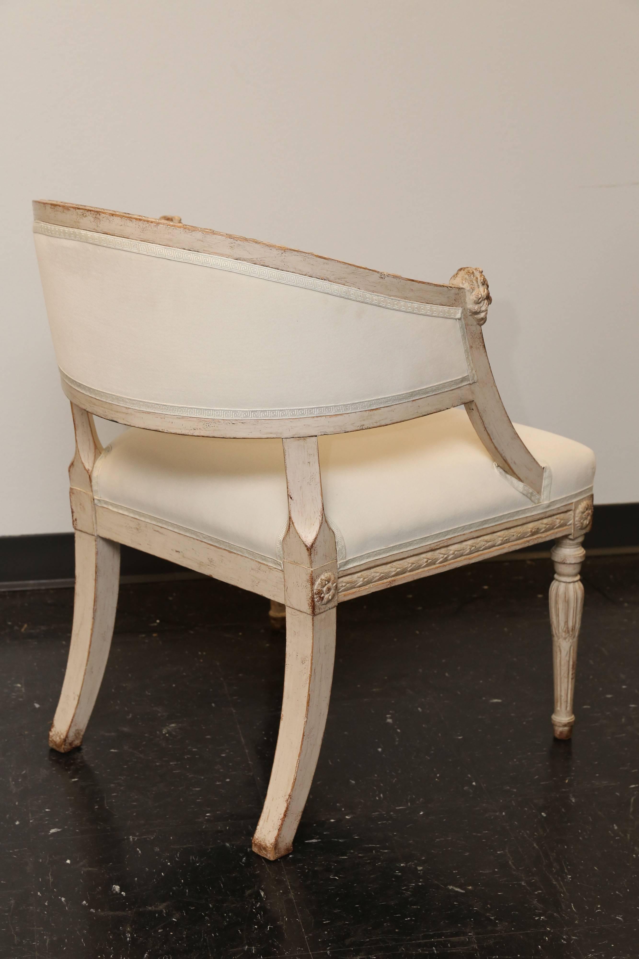 Pair of 19th Century Gustavian Barrel Back Chairs 3