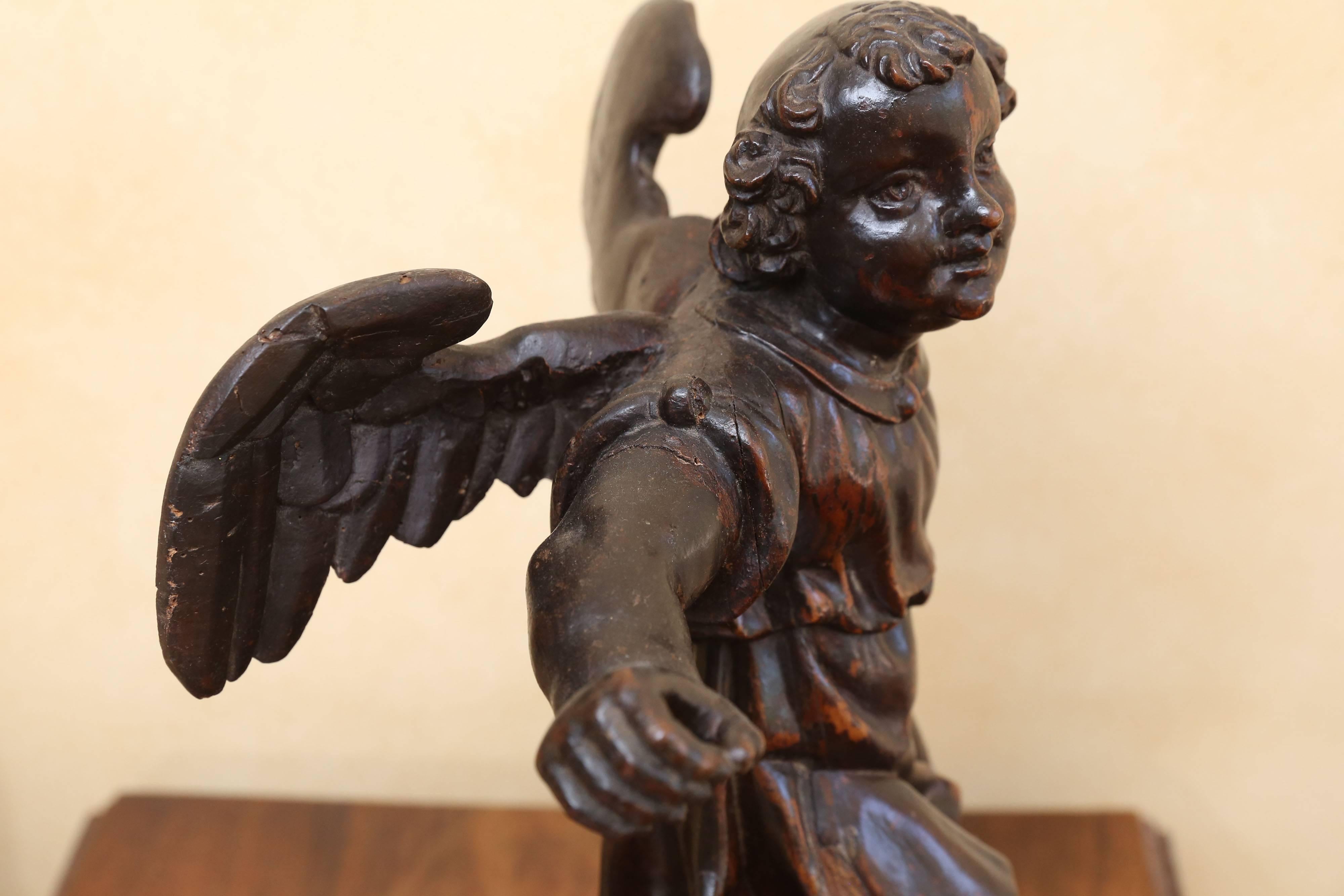 Belgian 18th Century Carved Angel