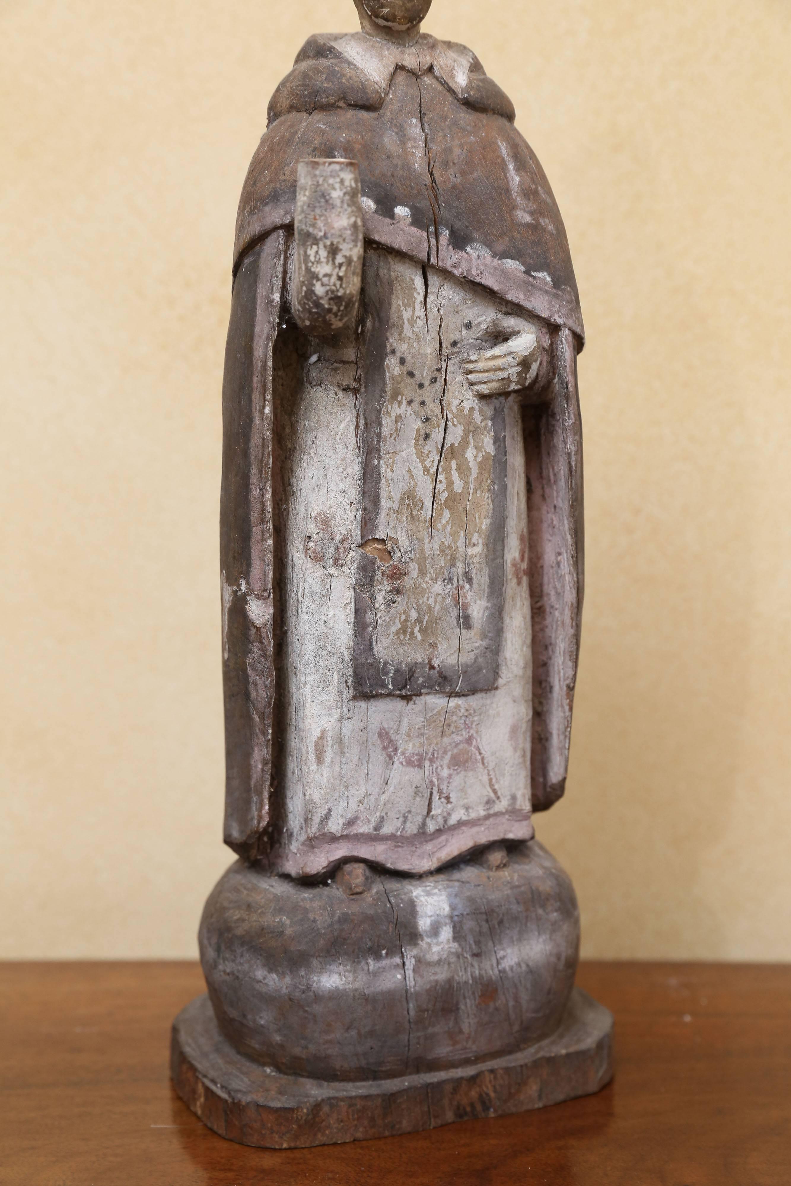 17th Century Religious Figure In Good Condition For Sale In Houston, TX