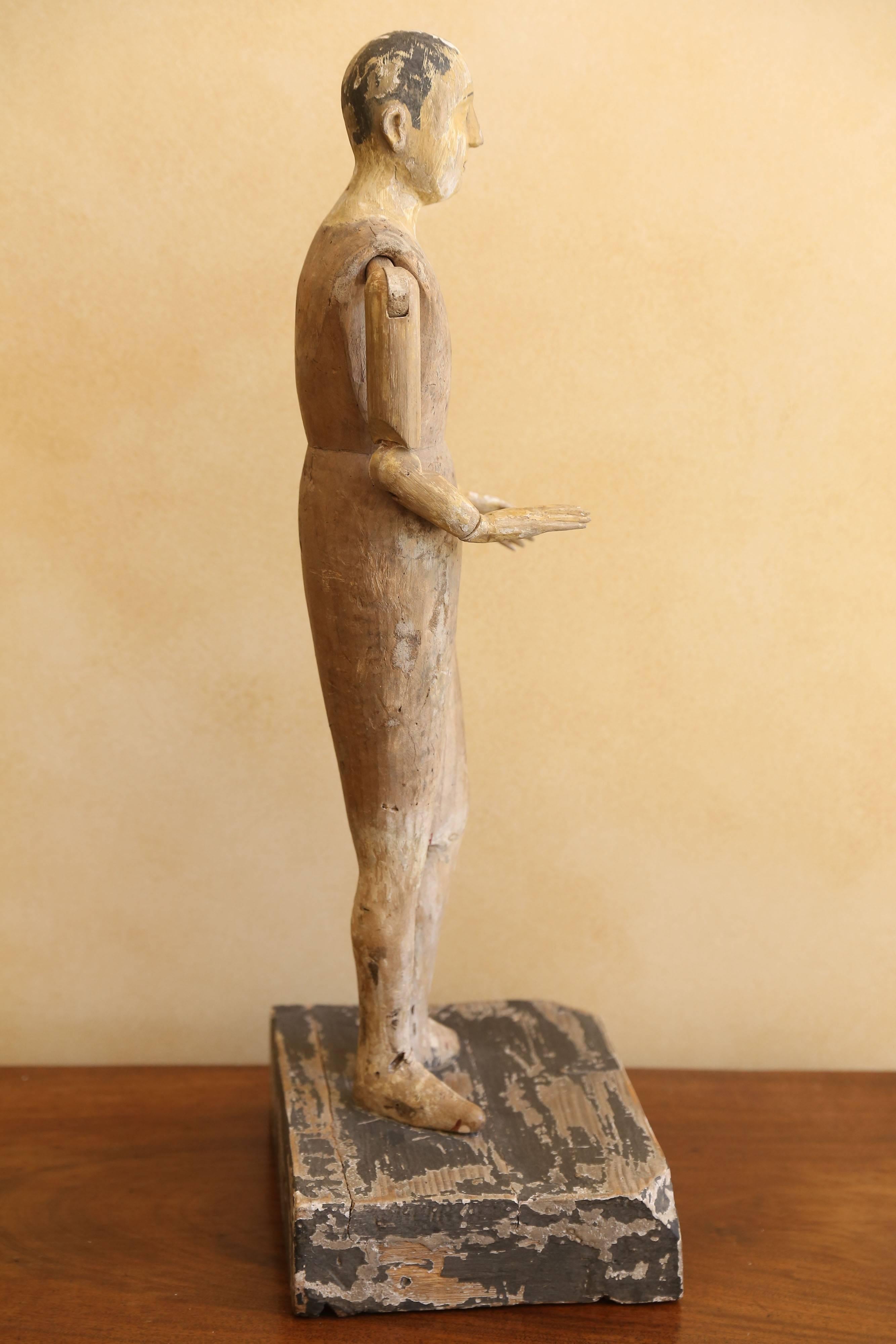 19th Century Religious Santo Figure In Excellent Condition For Sale In Houston, TX