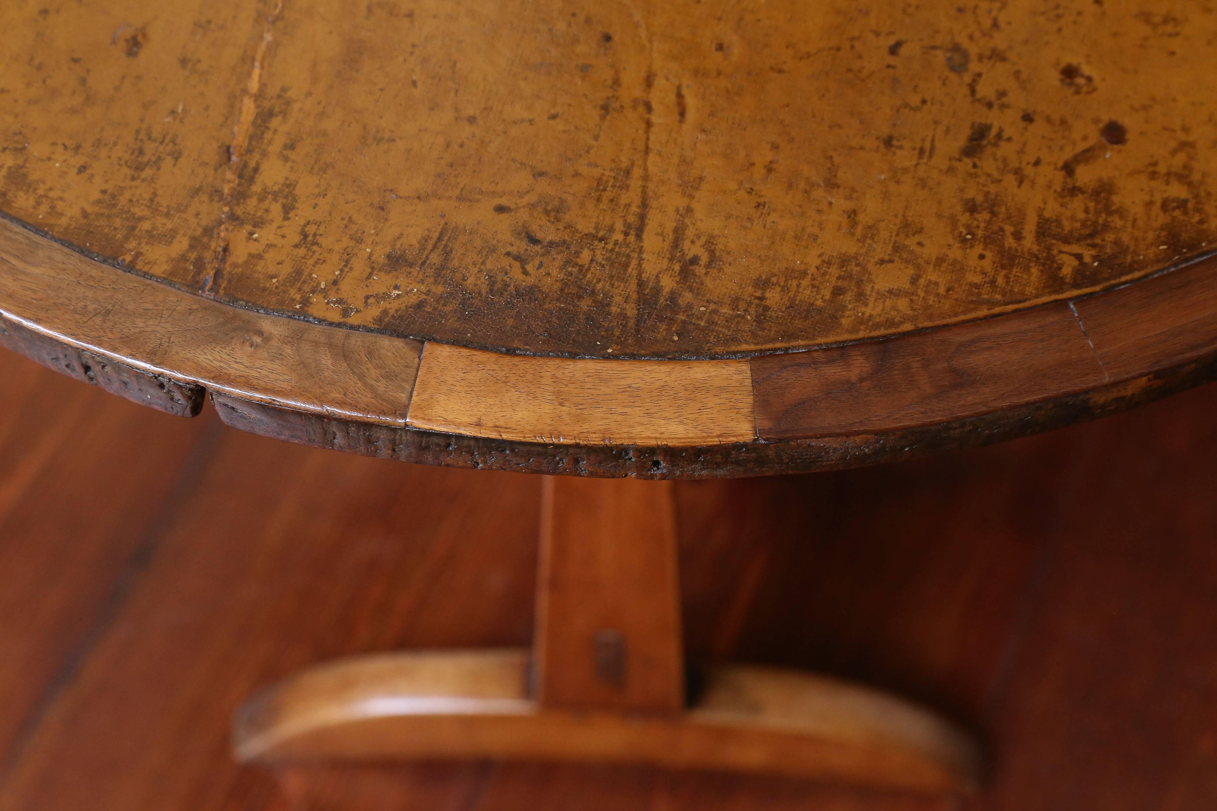 Leather 19th Century French Wine Tasting Table