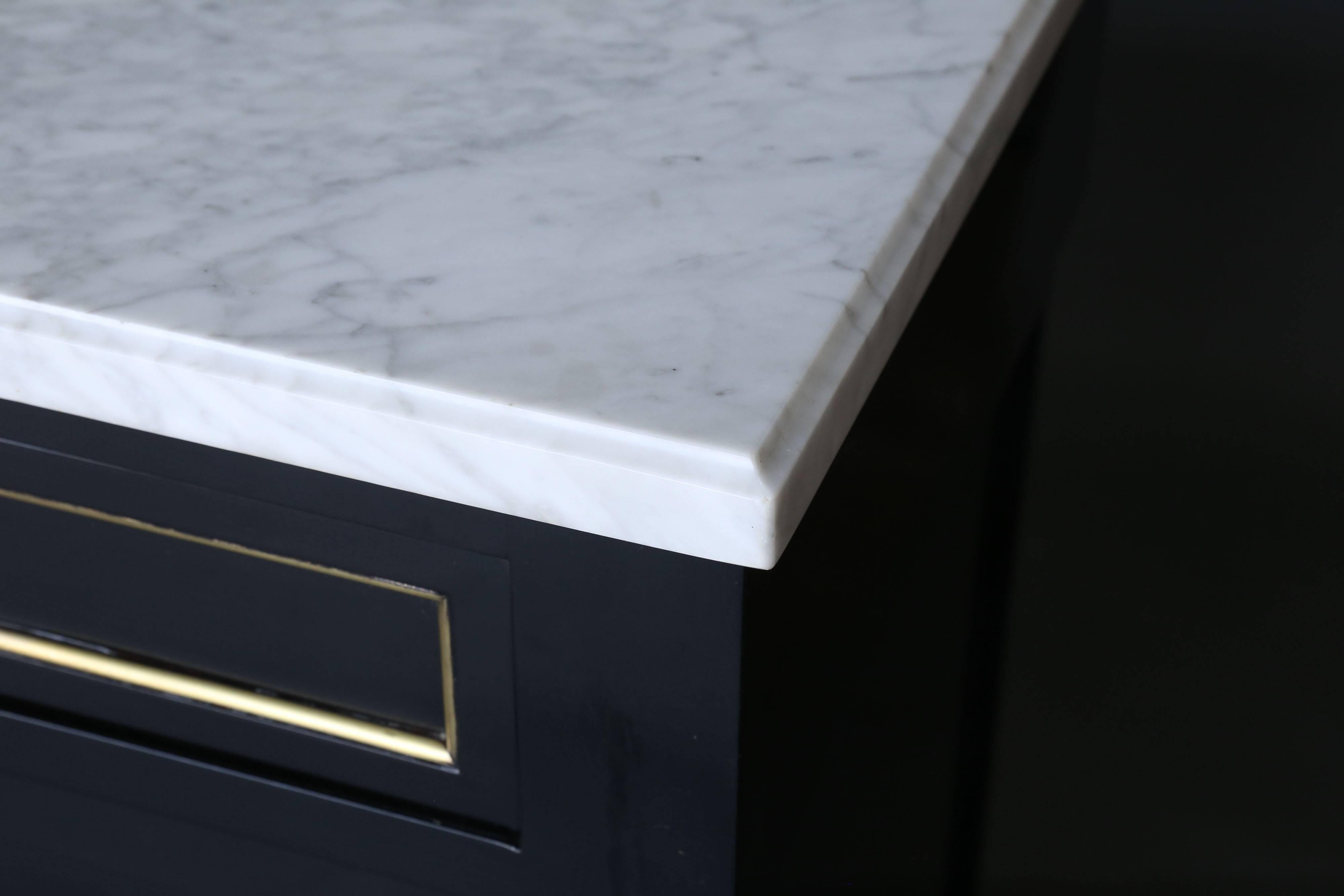 Ebonized Louis Philippe Style Buffet In Excellent Condition In Houston, TX