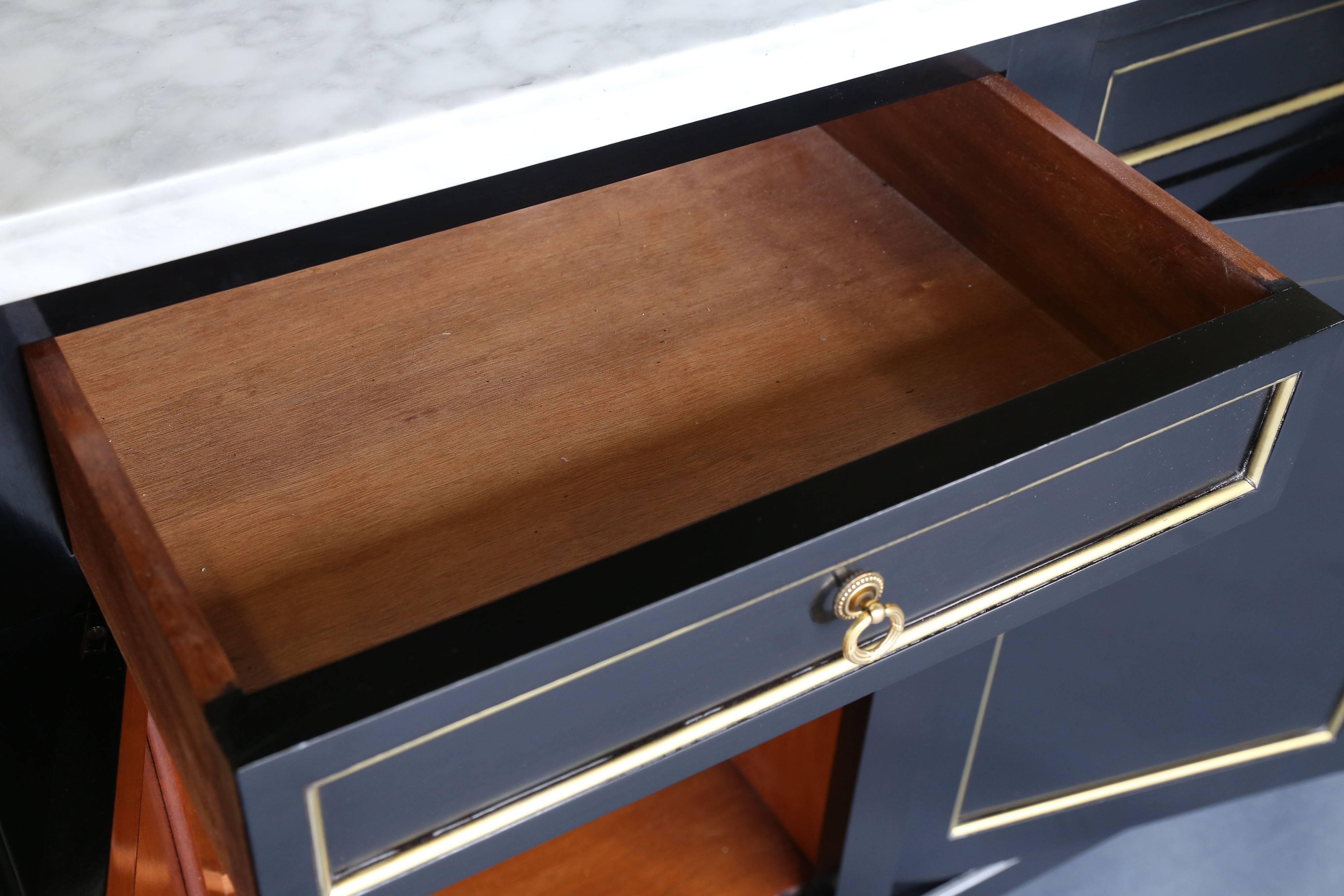 Ebonized Louis Philippe Style Buffet 5