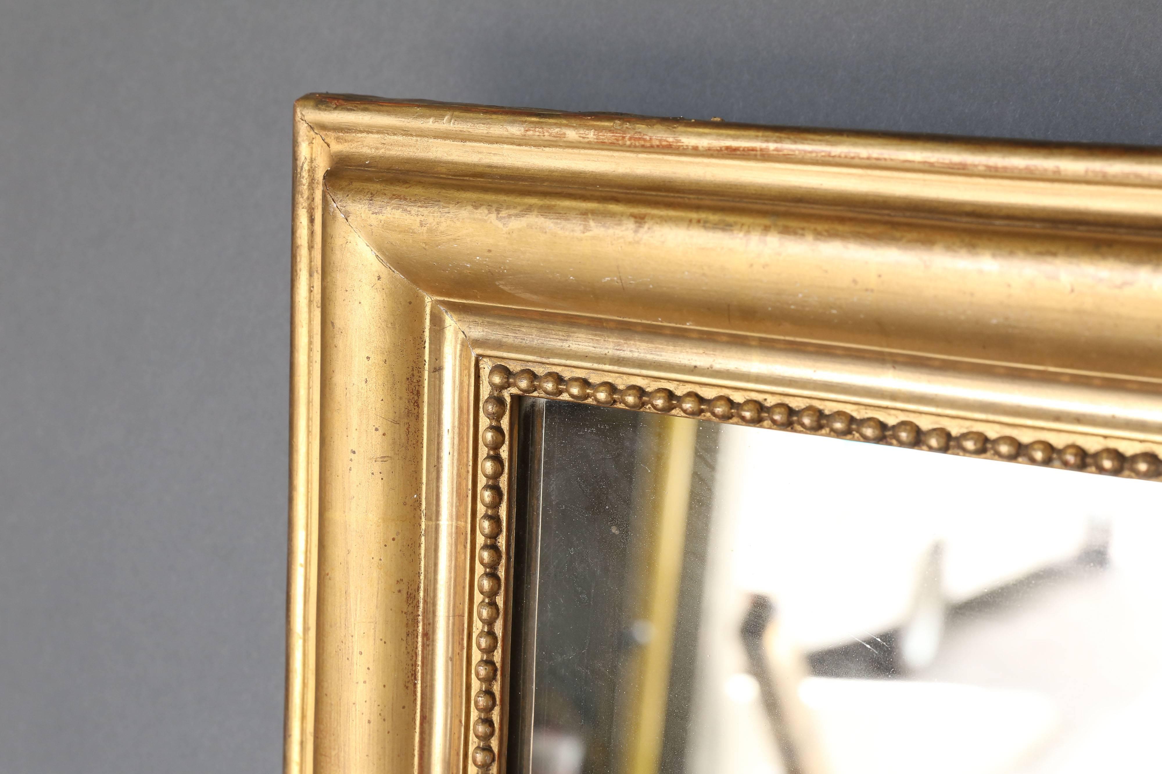 19th Century French Gilt Mirror In Excellent Condition In Houston, TX