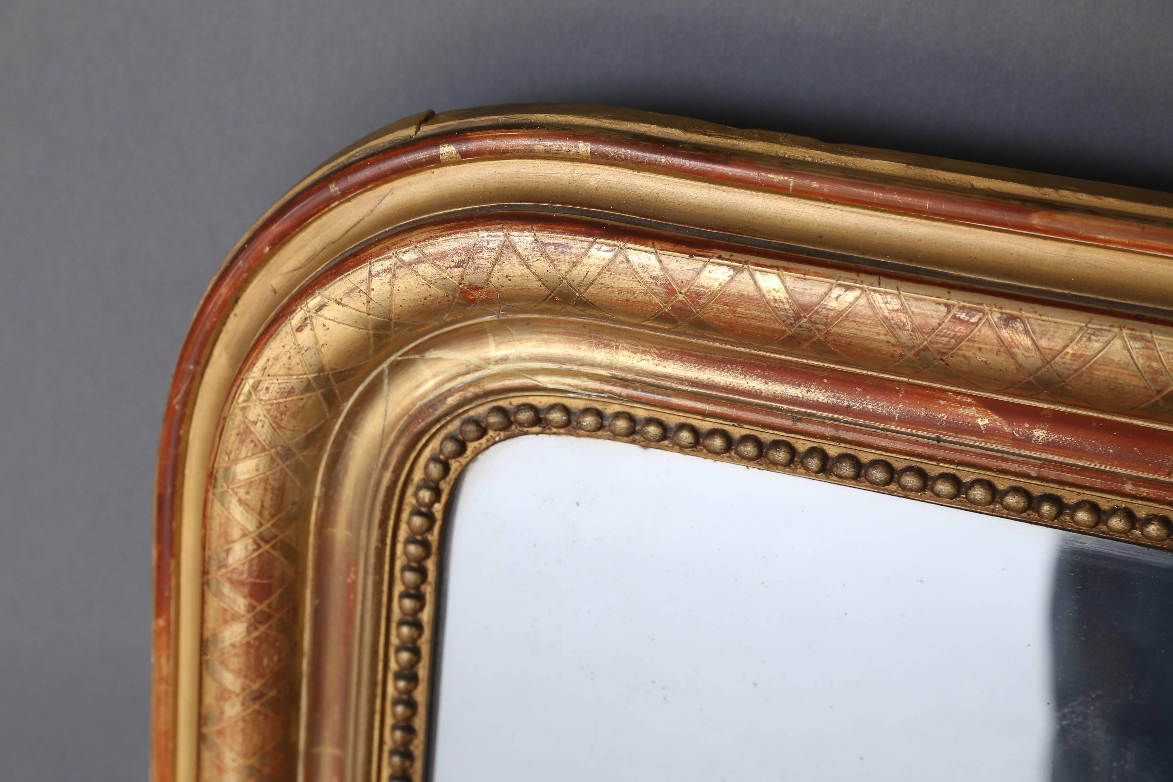 Mid-19th Century 19th Century Louis Philippe Gilt Mirror