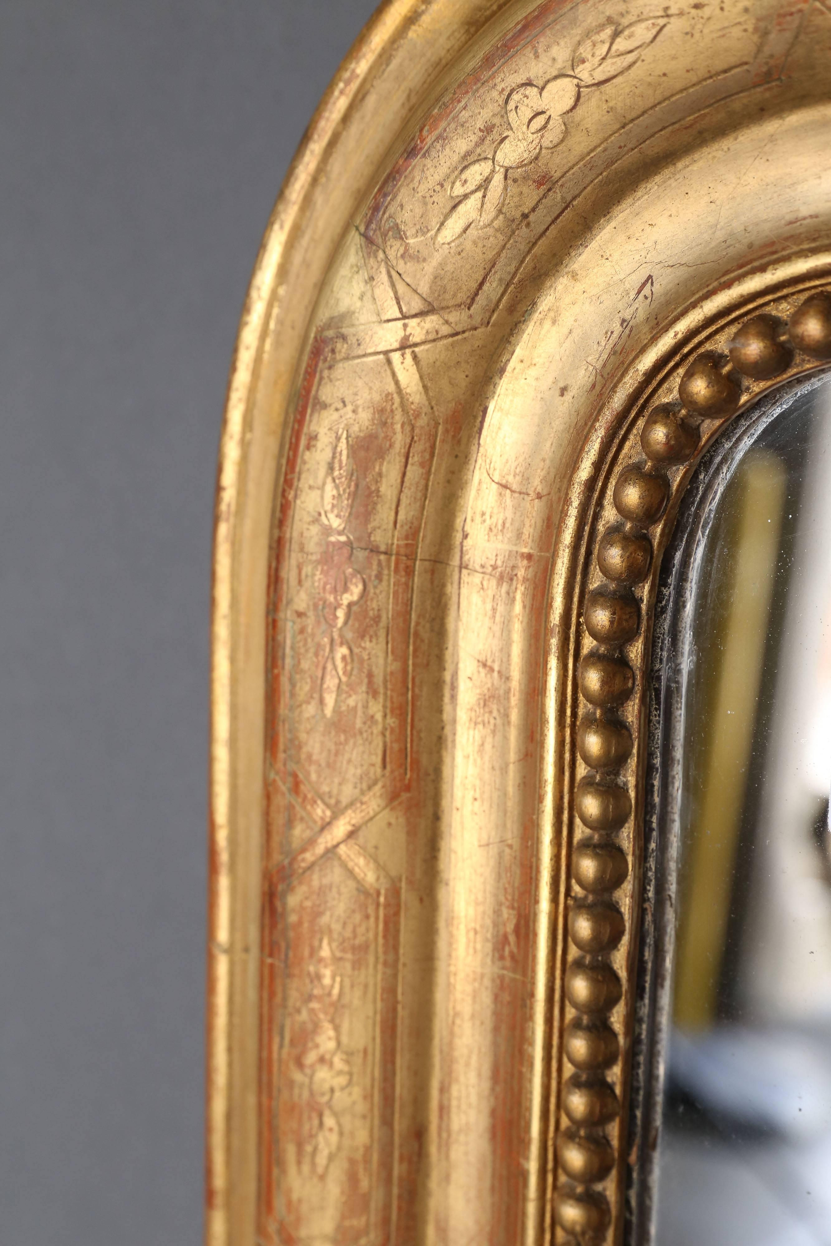 French 19th Century Louis Philippe Gilt Mirror