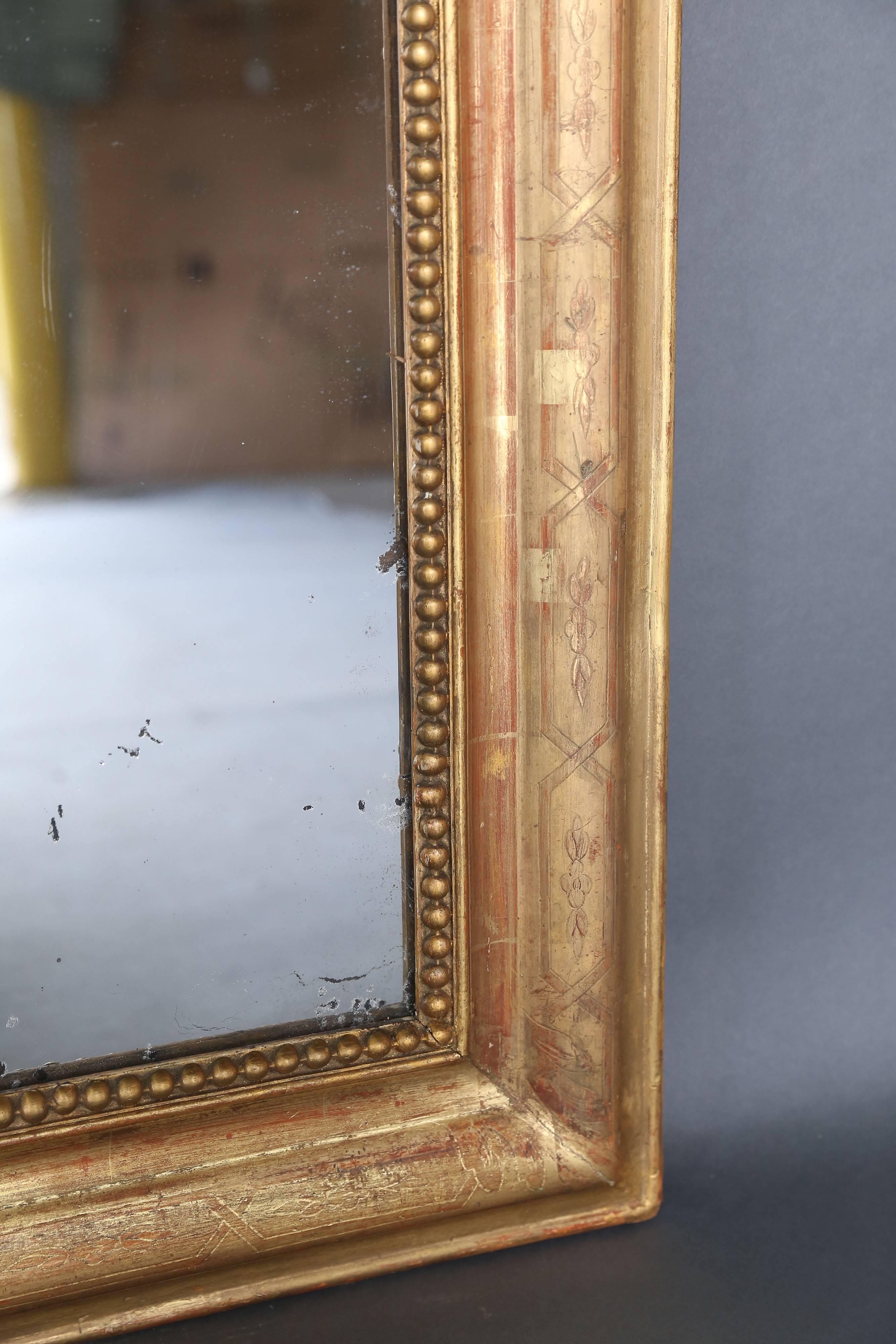 Mid-19th Century 19th Century Louis Philippe Gilt Mirror
