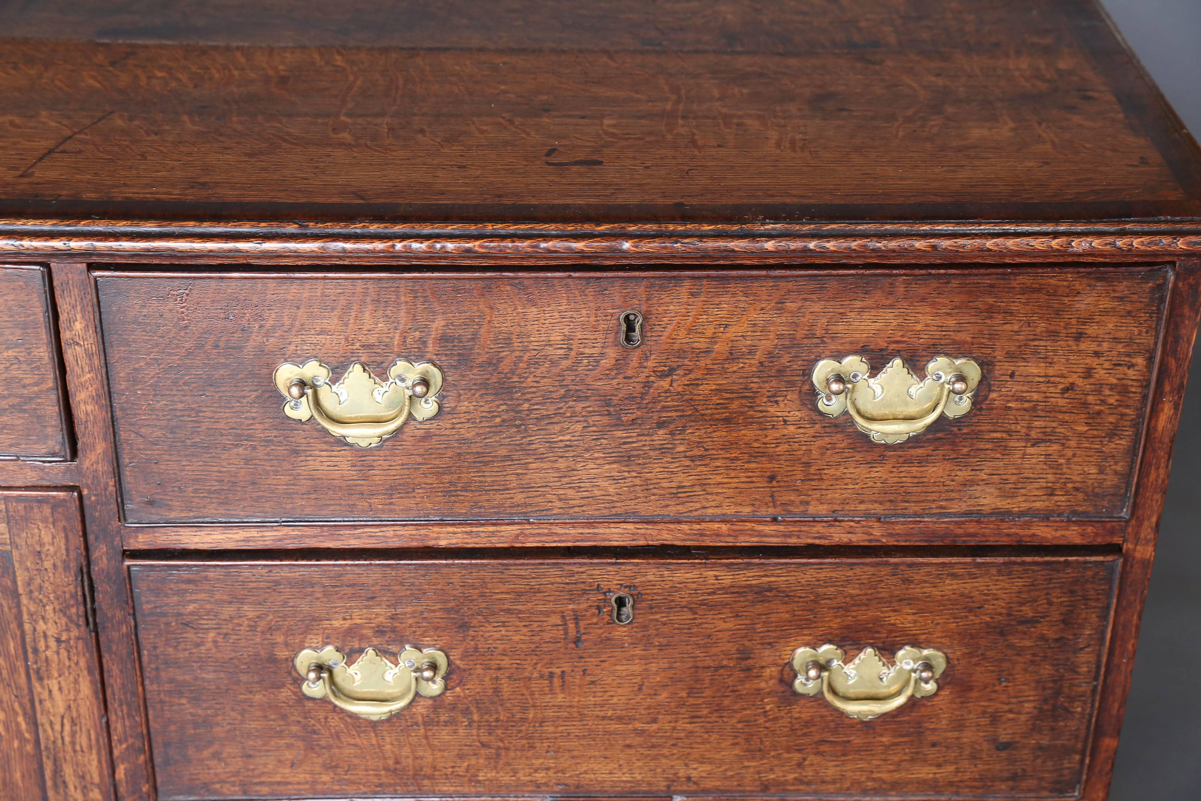 18th Century George III Oak Dresser Base For Sale 3