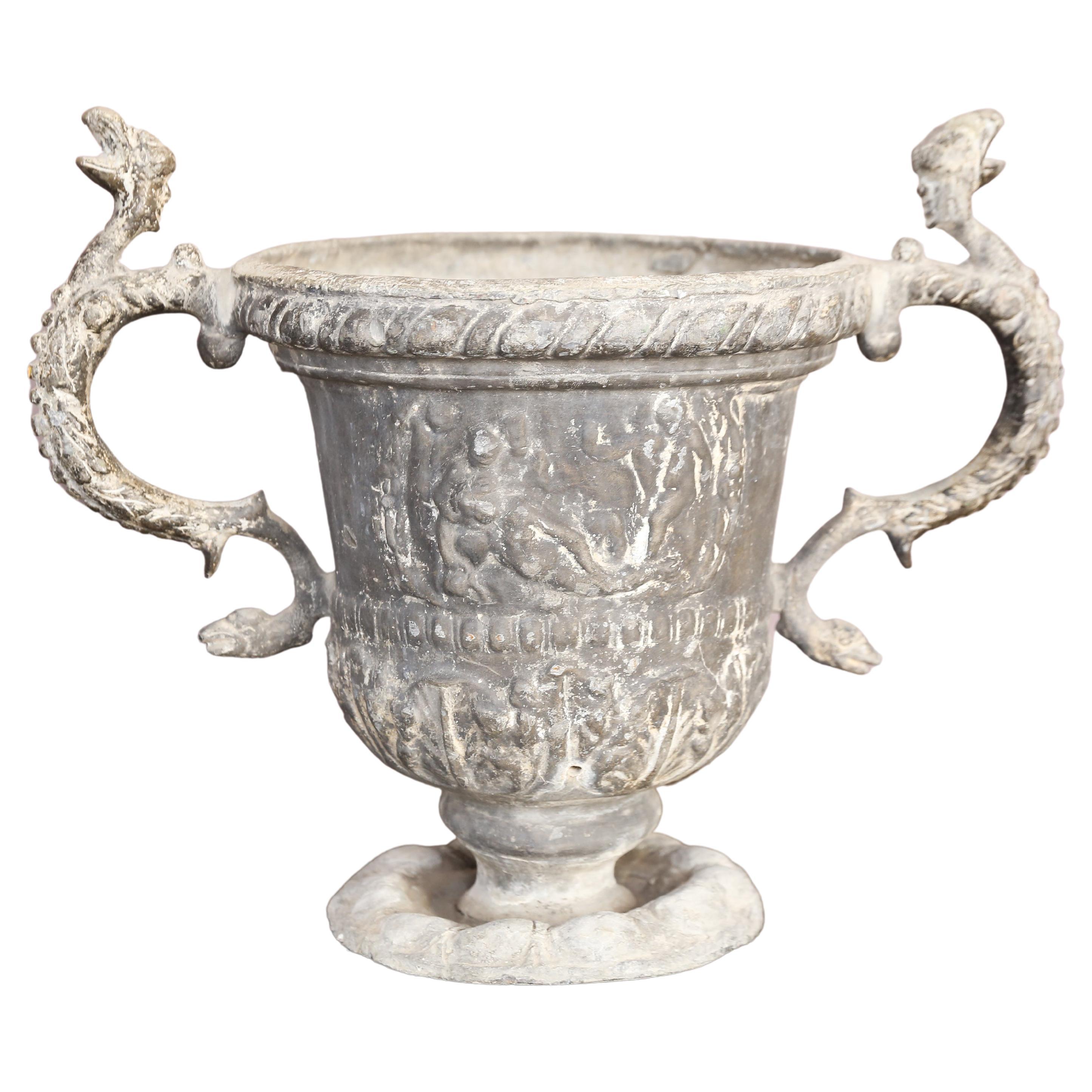 19th Century Lead Urn For Sale